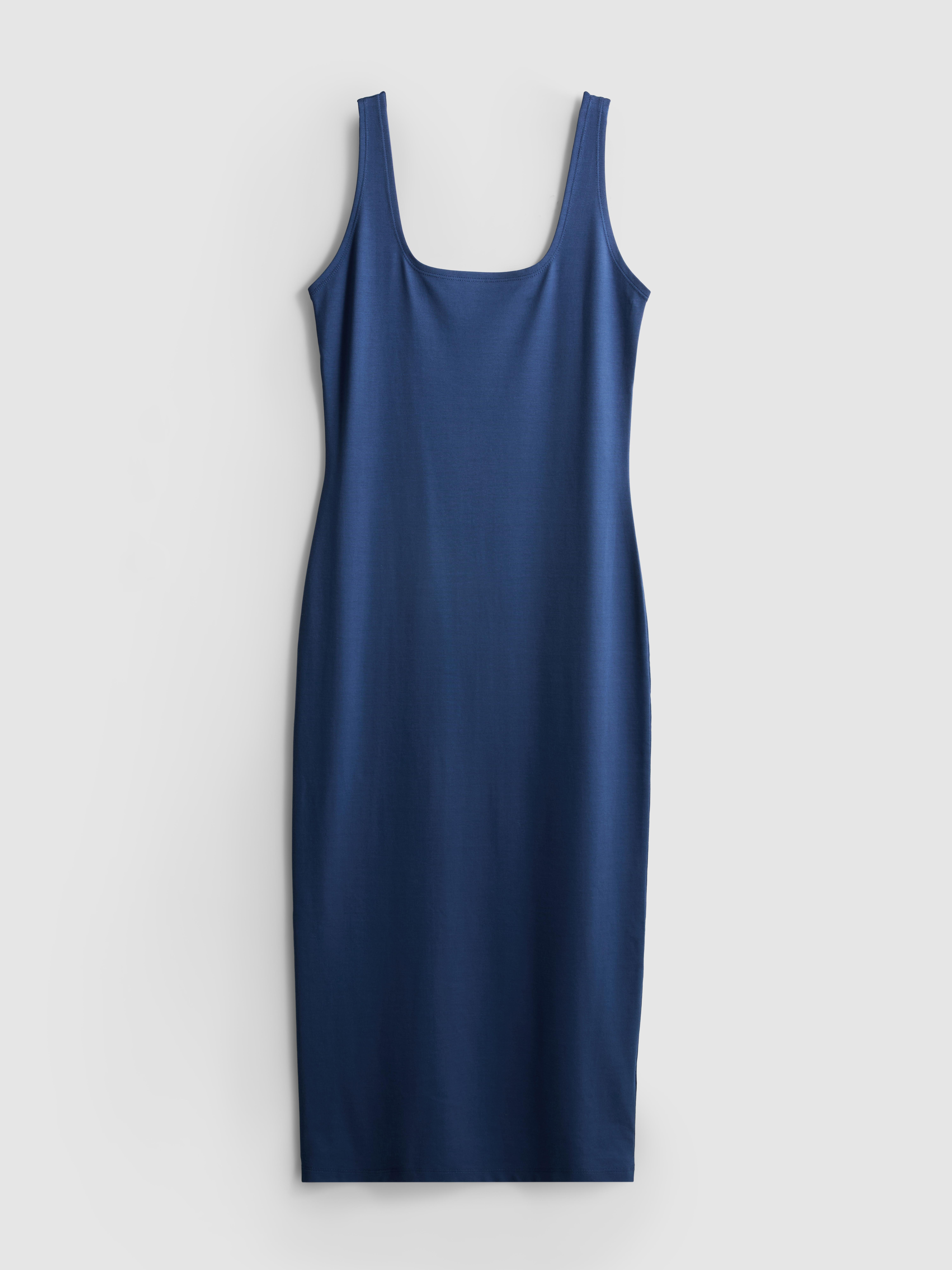 Second Skin Square Neck Midi Dress