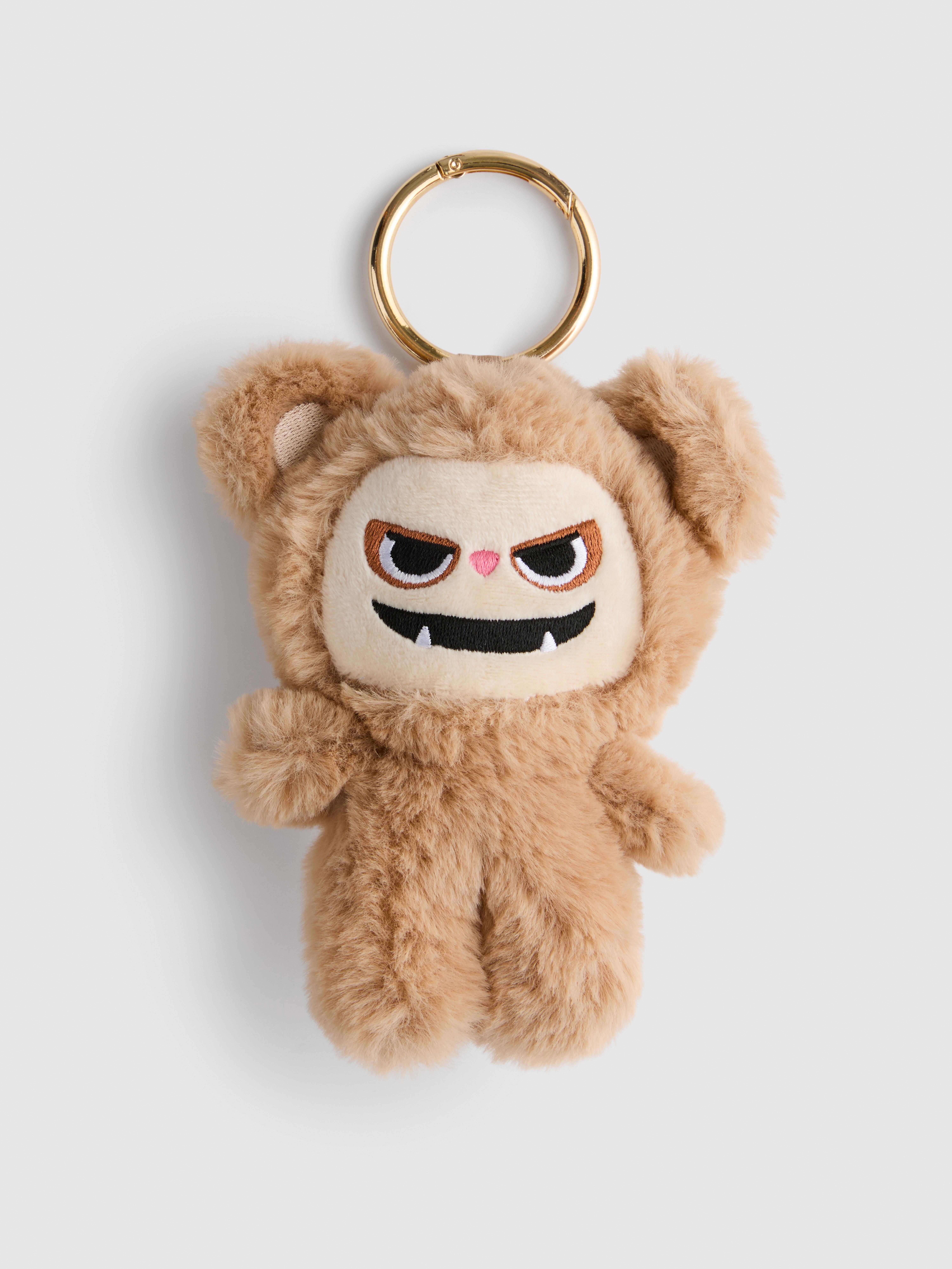 Monster Plush Keyring Light Brown