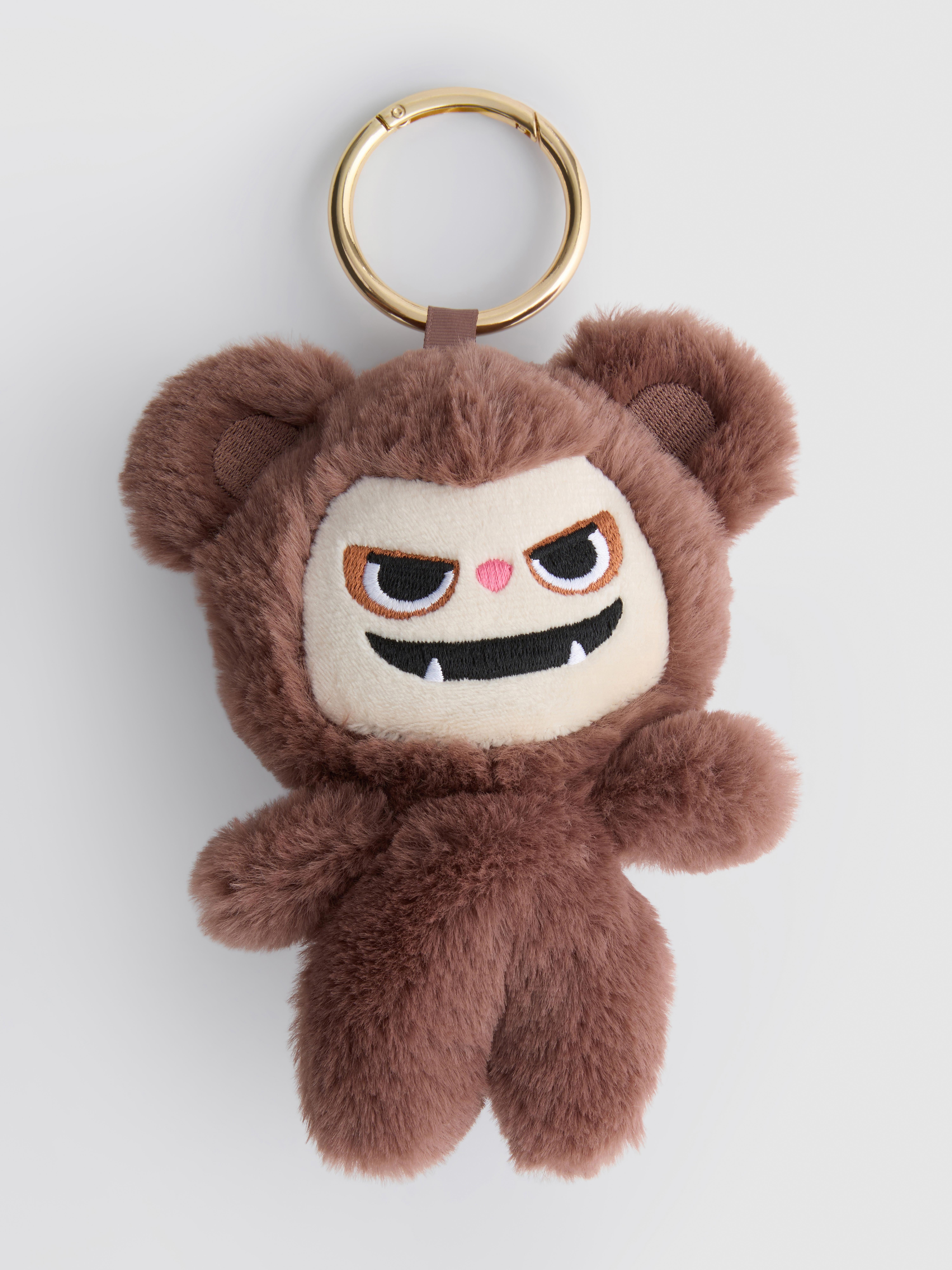 Monster Plush Keyring Chocolate