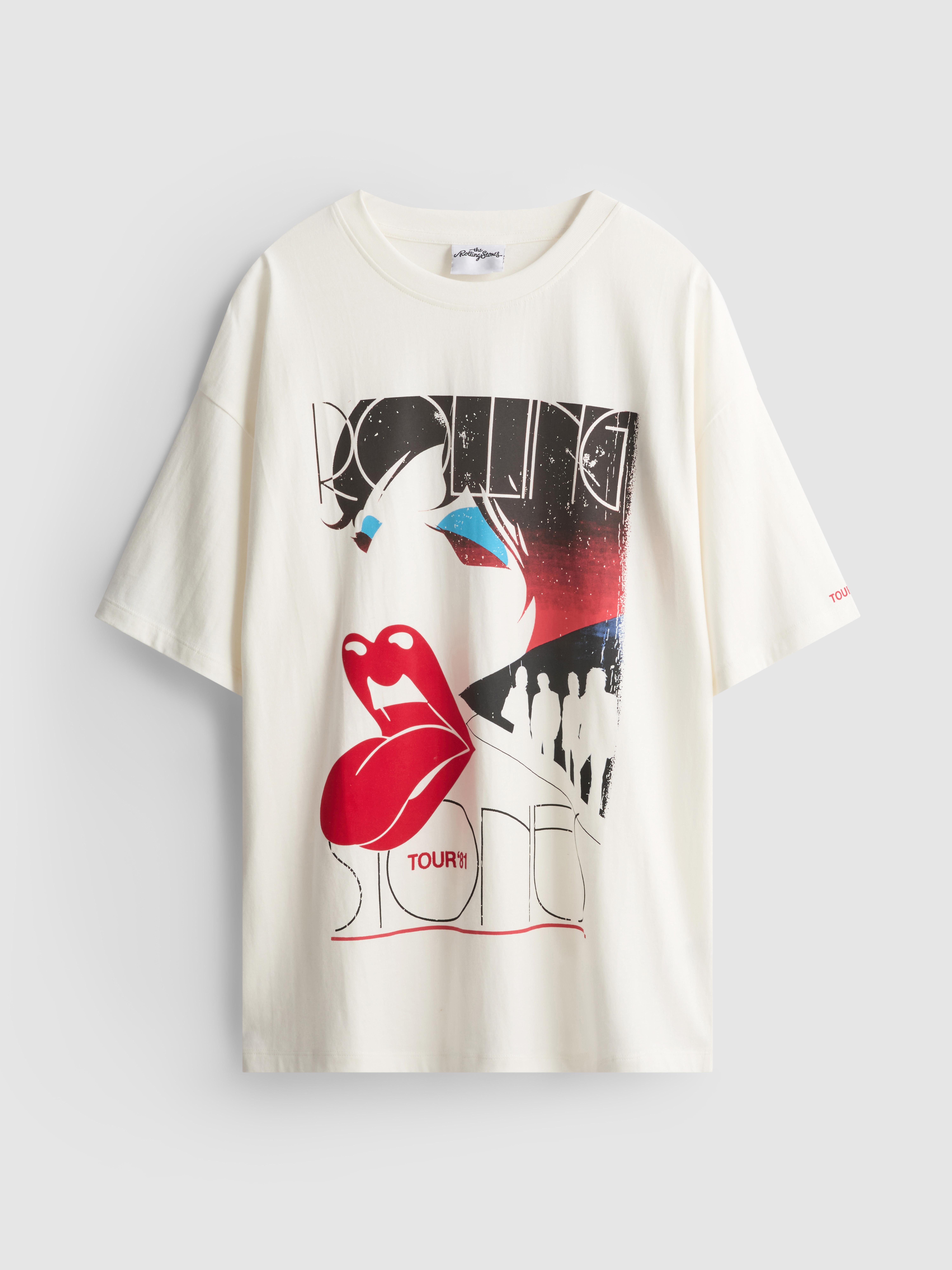 Relaxed band-T-shirt met print The Rolling Stones