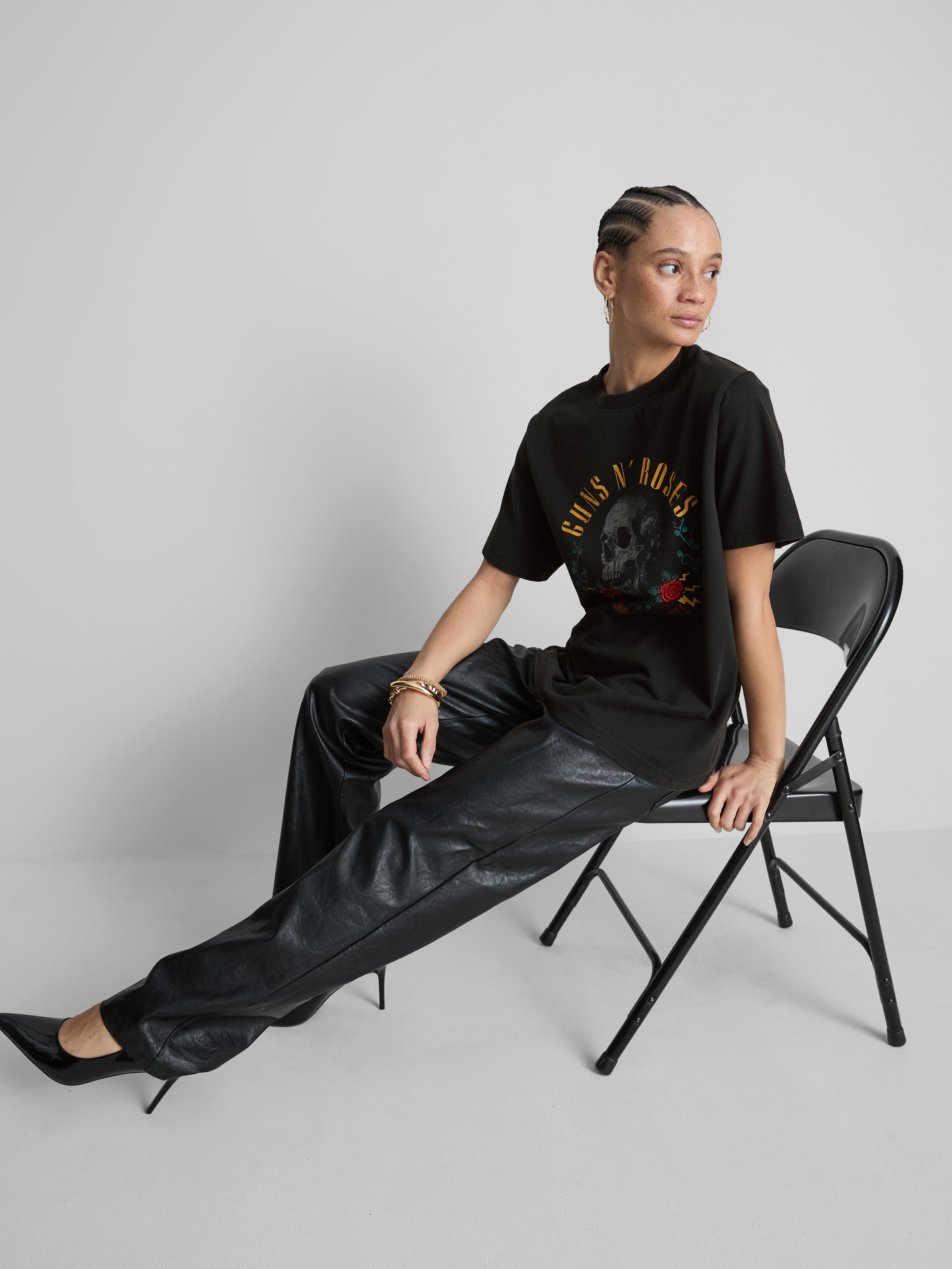 Tricou cu croială lejeră și imprimeu cu trupa Guns N’Roses