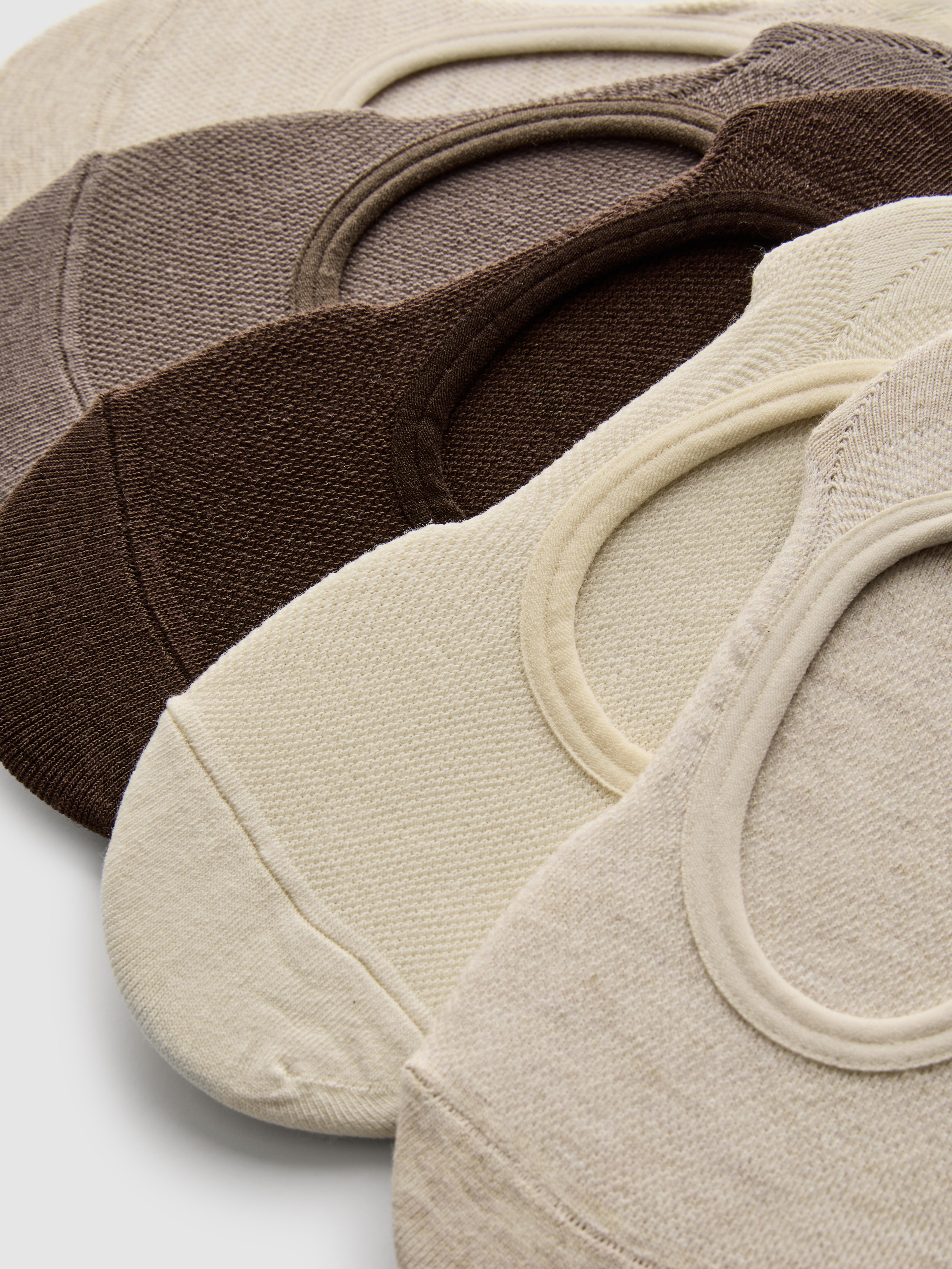 5pk Neutral Sports Footie Socks