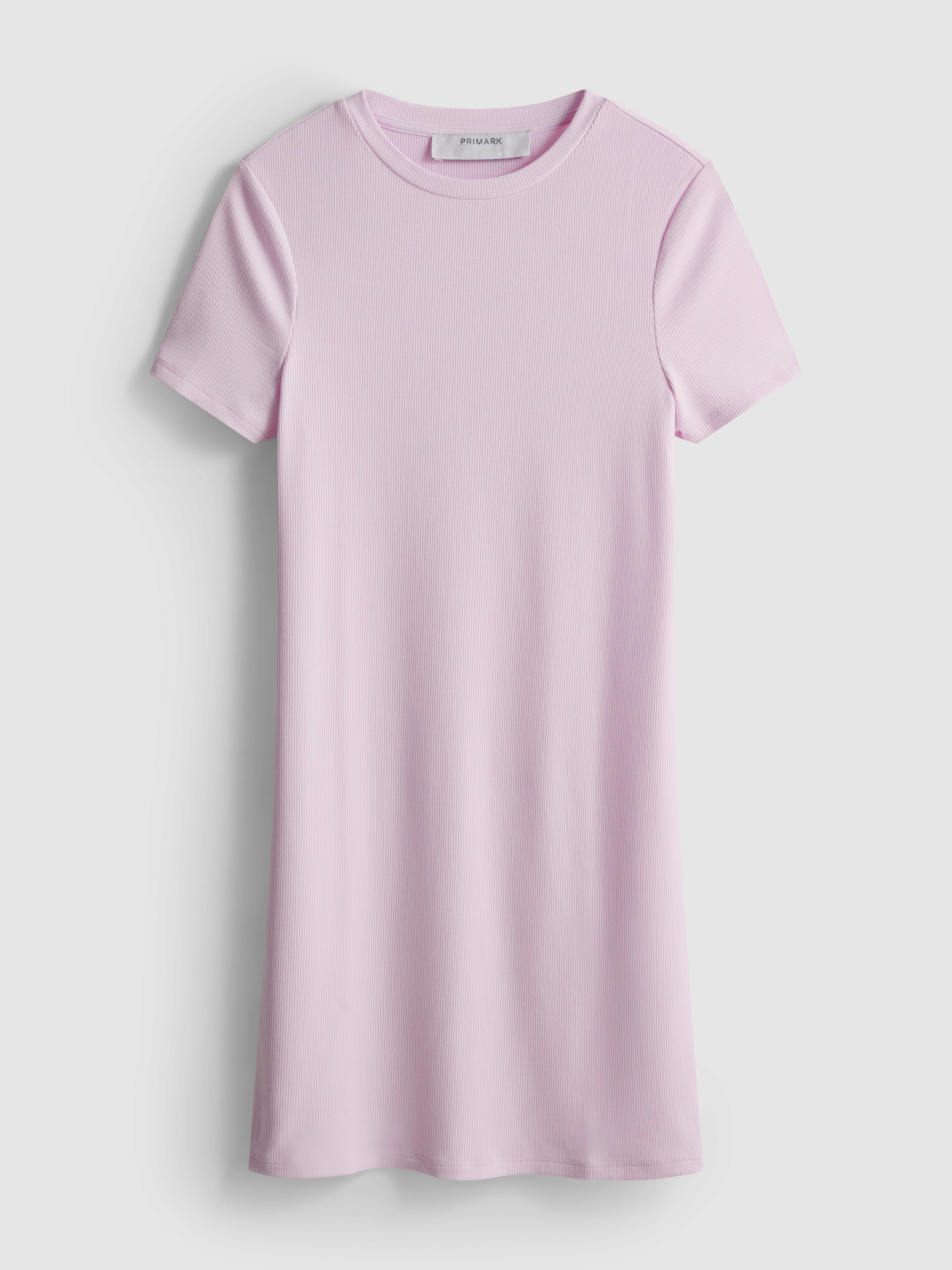 Ribbed Bodycon Mini T-Shirt Dress