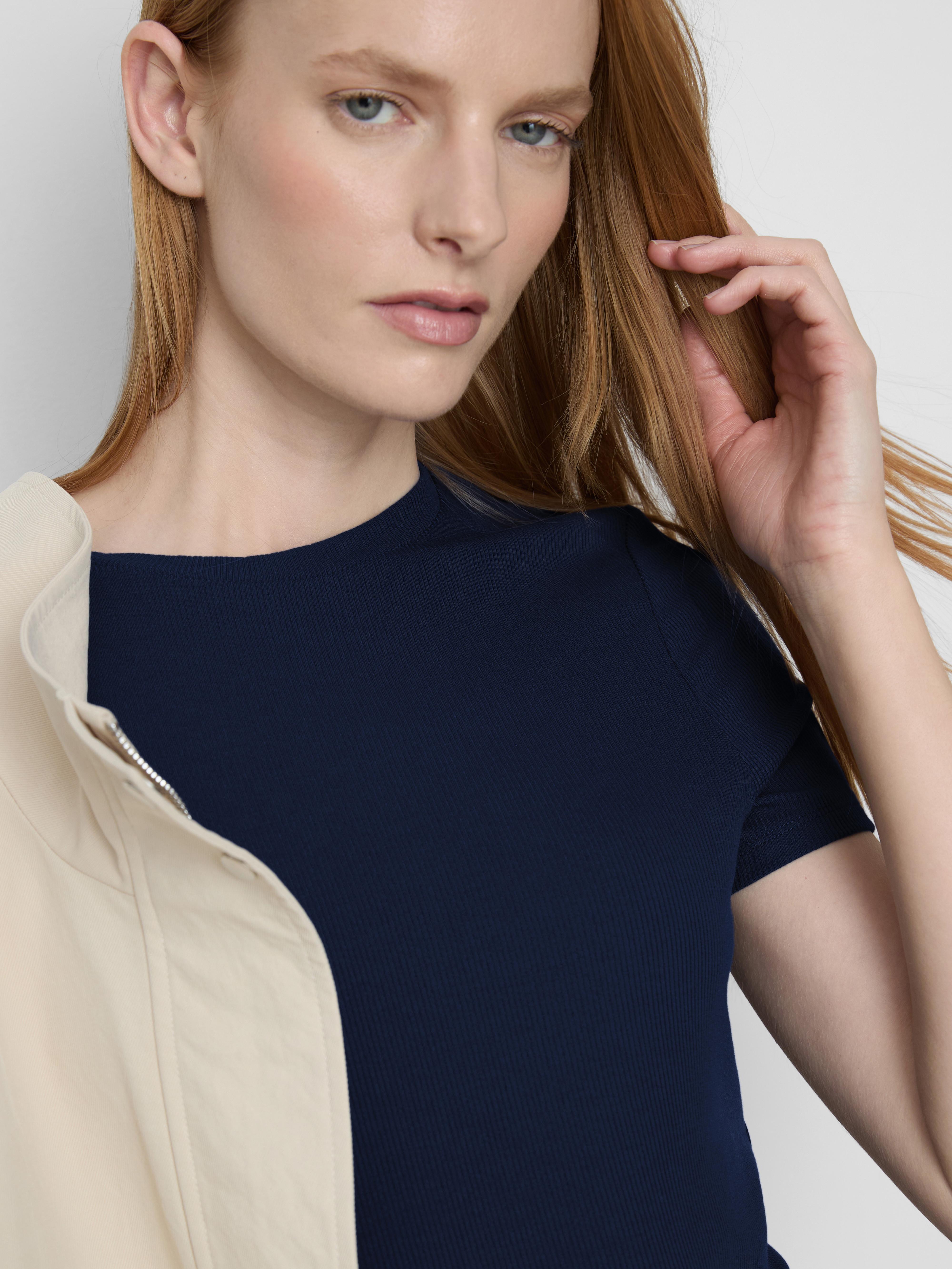 Geripptes Bodycon-T-Shirt-Kleid in Minilänge