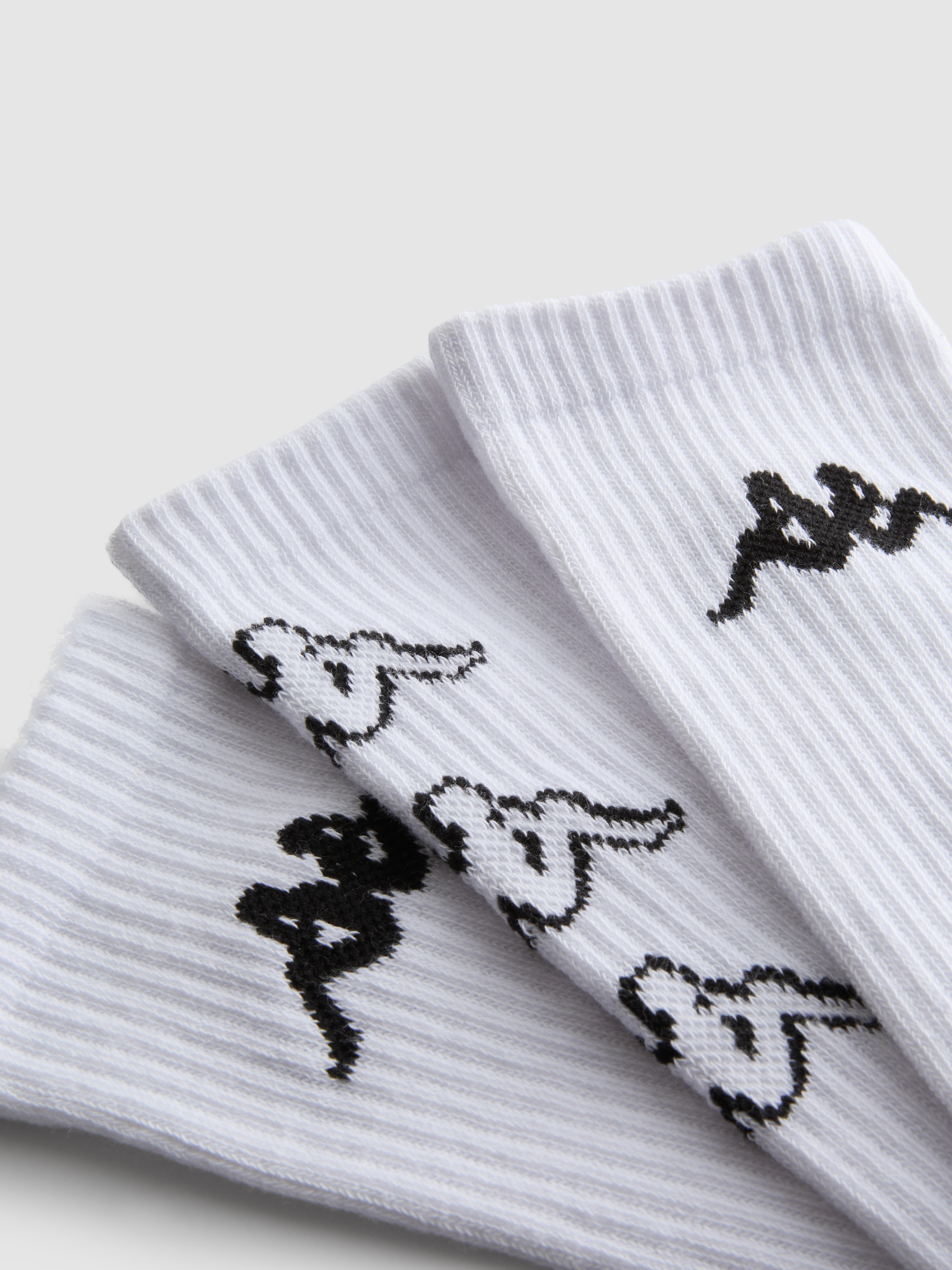 Women's White 3-Pack Kappa x Primark Ankle Socks