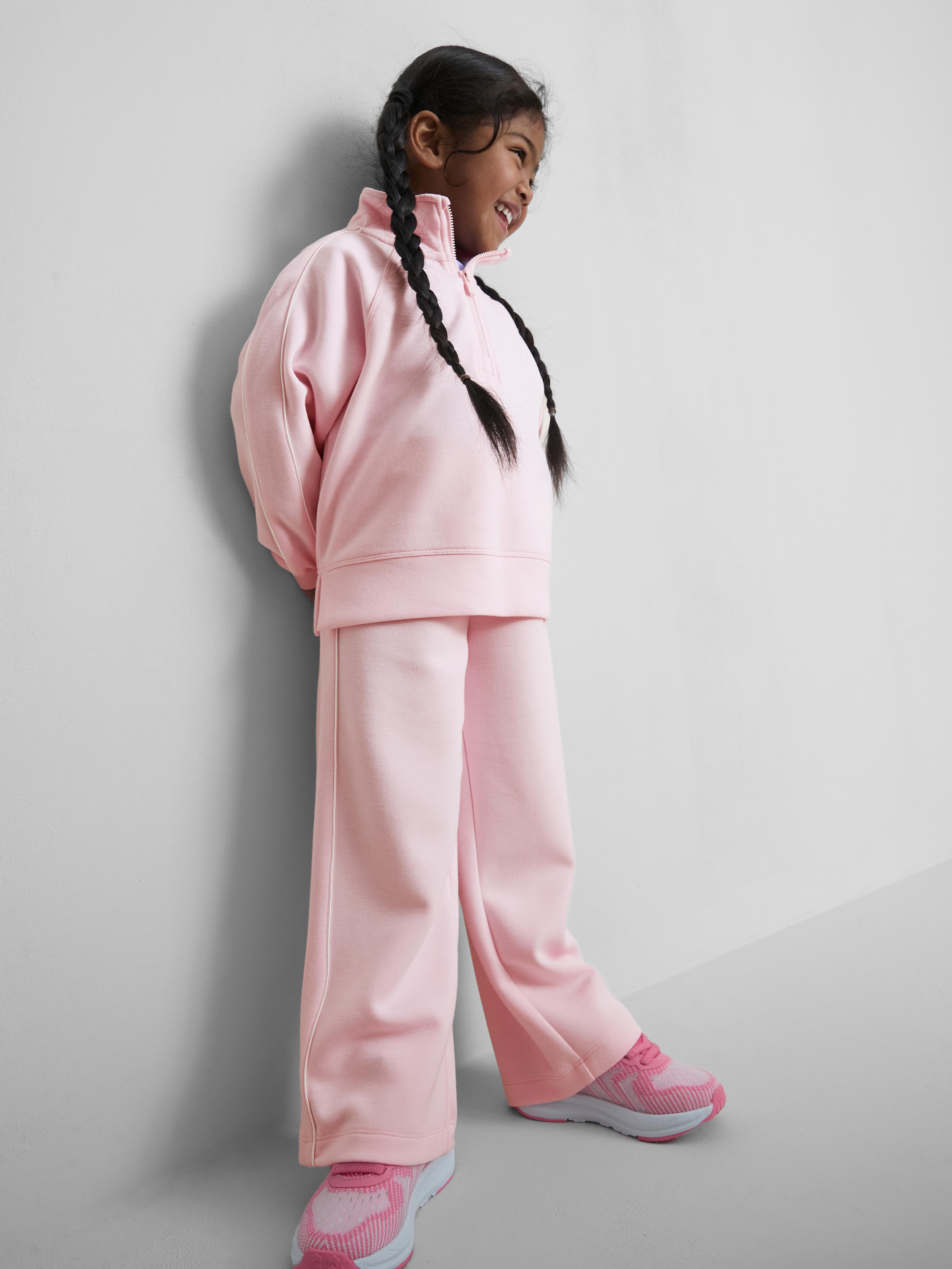 Girls Pink 1.5-8yrs | Wide Leg Sweatpants