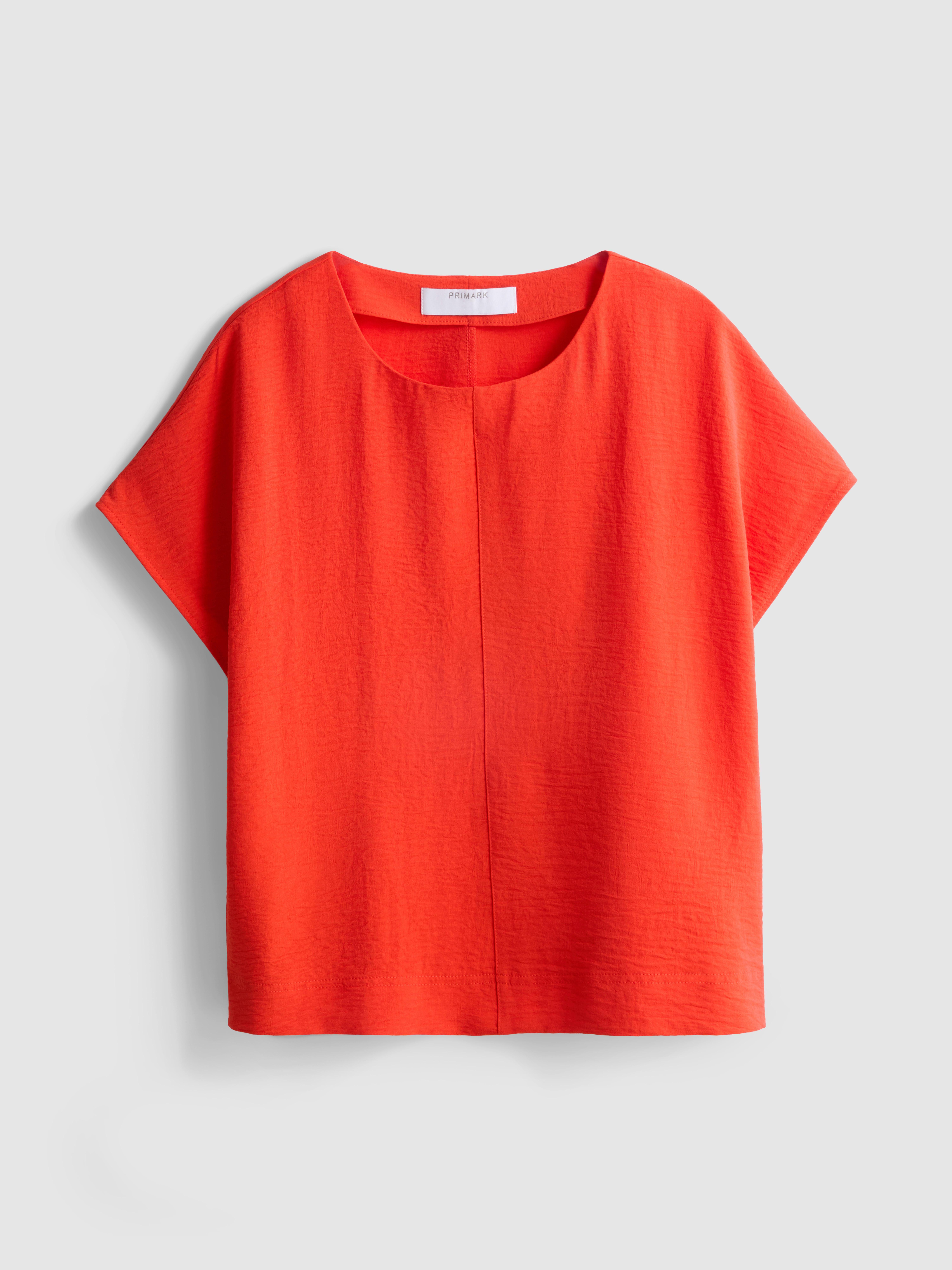 Wijdvallend luchtig T-shirt met ronde hals