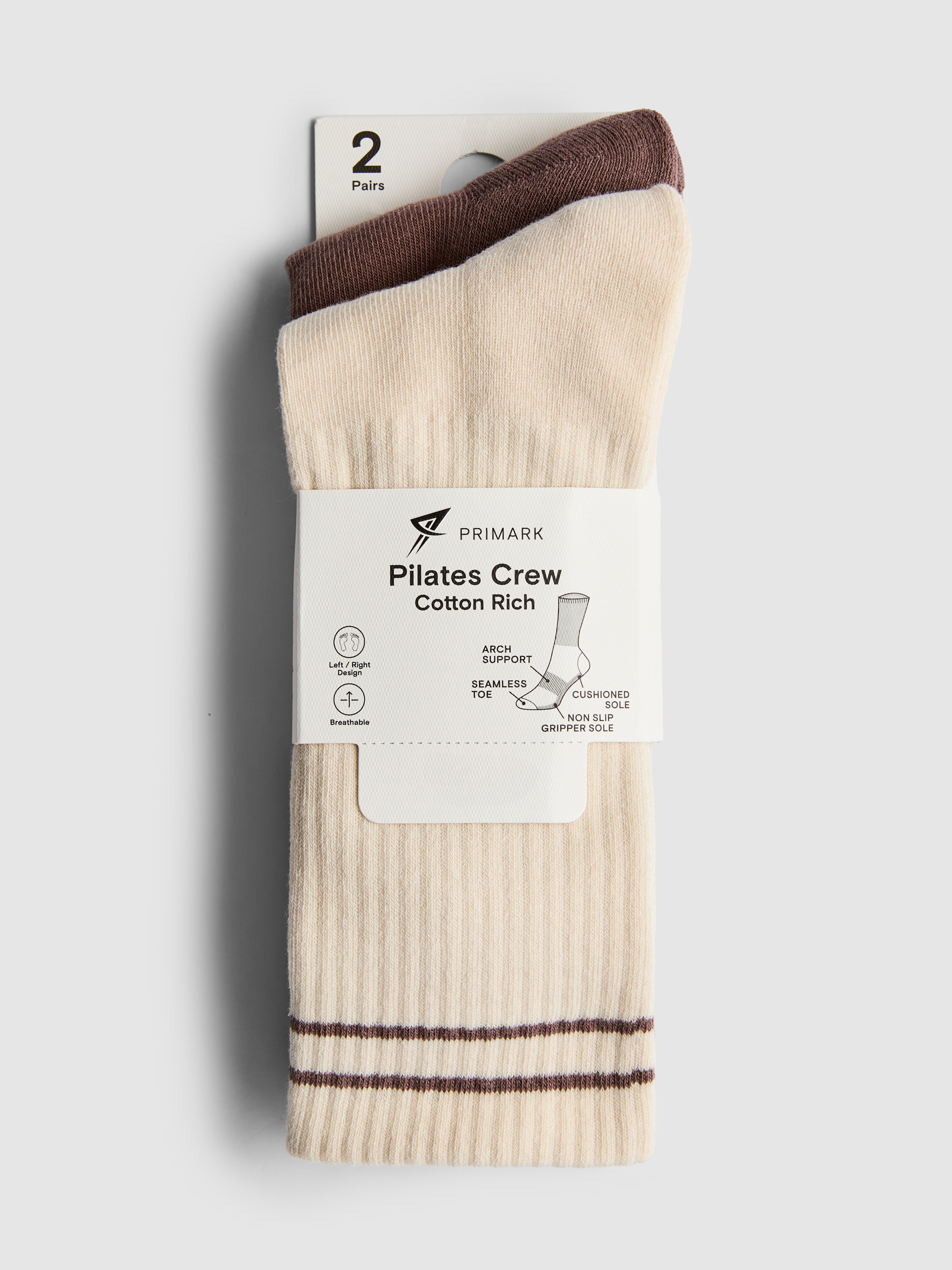 2pk Yoga Active Cotton Rich Crew Socks