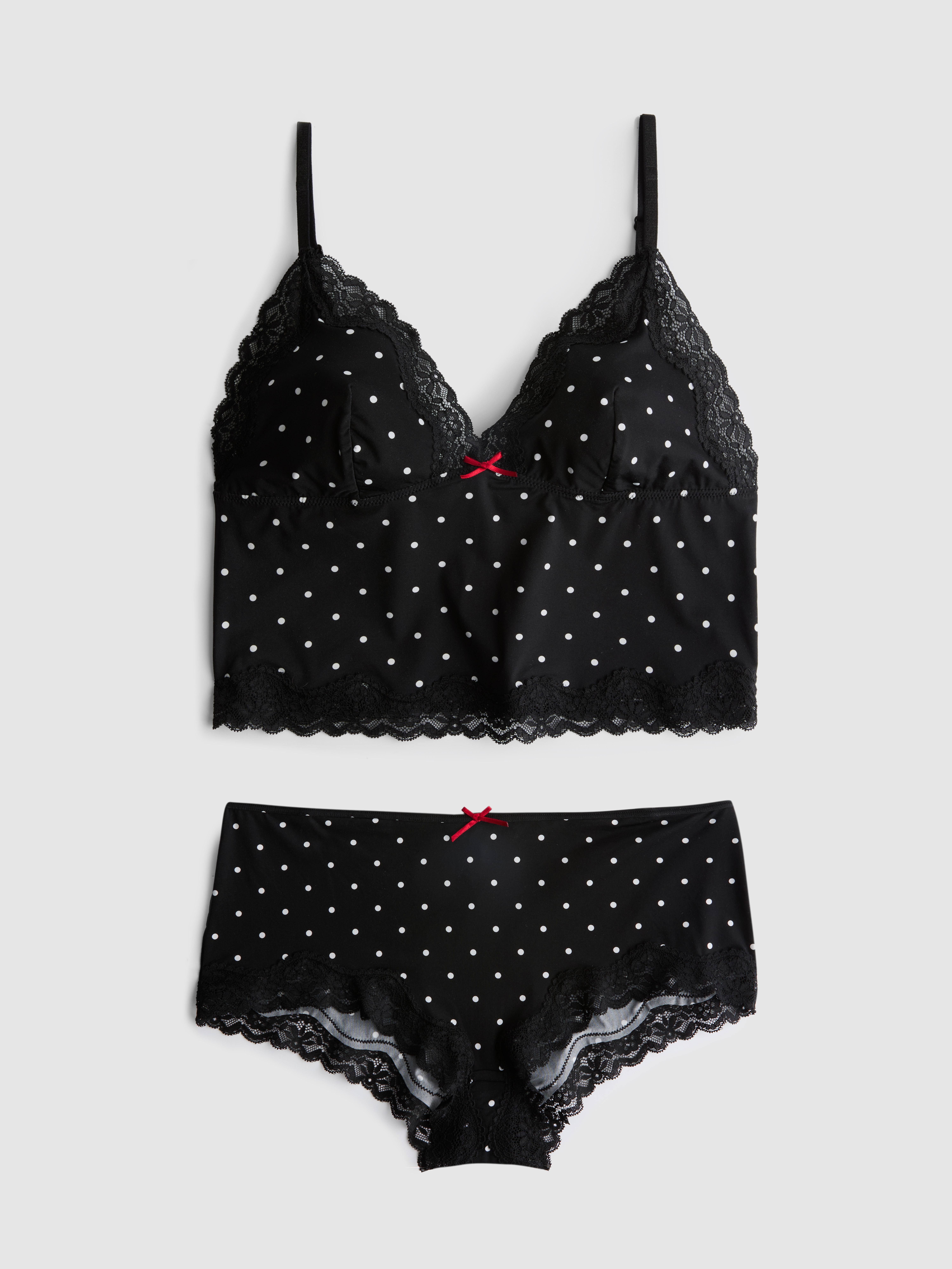 Pijama top alças estampado microfibra