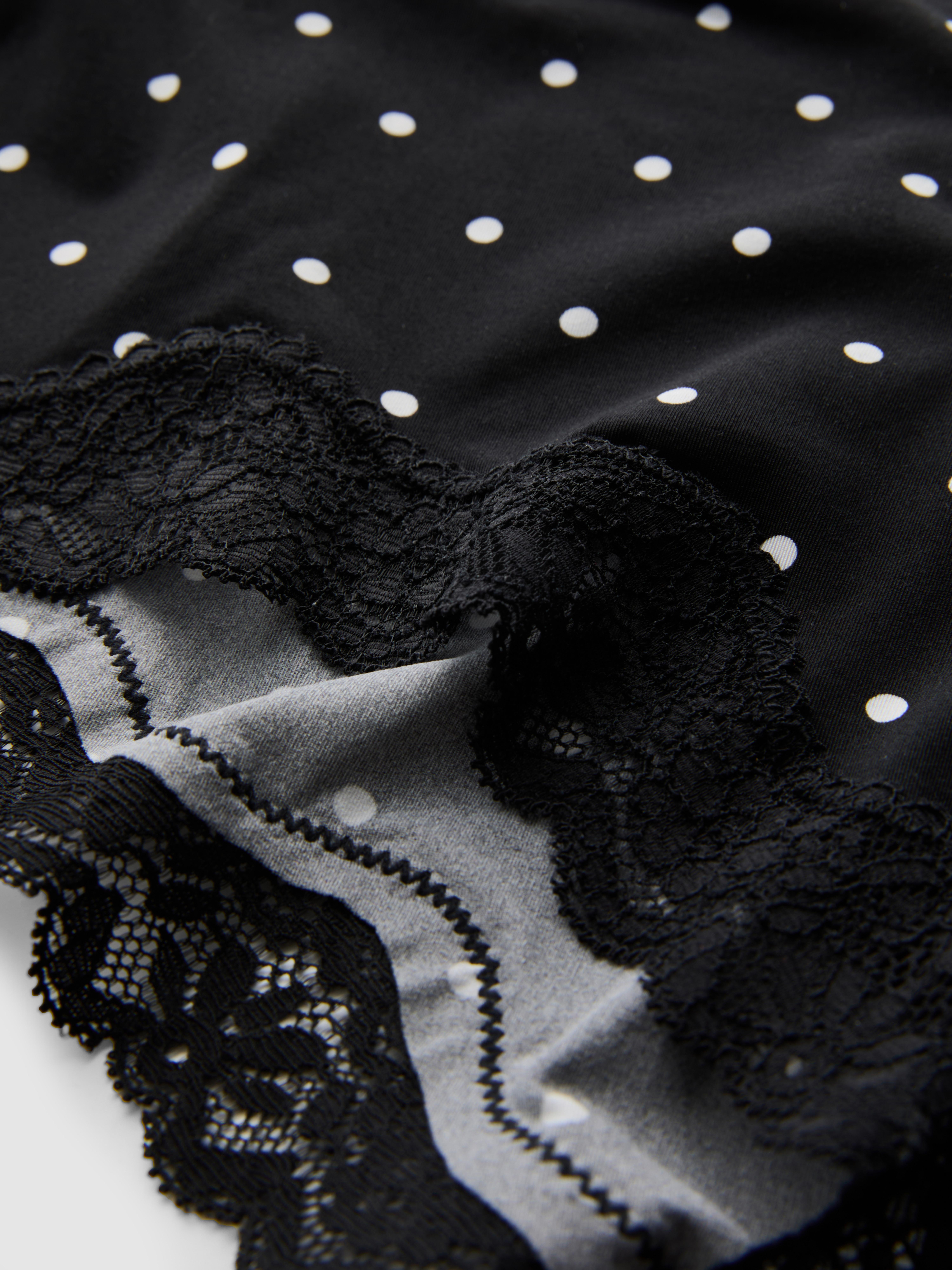 Pijama top alças estampado microfibra