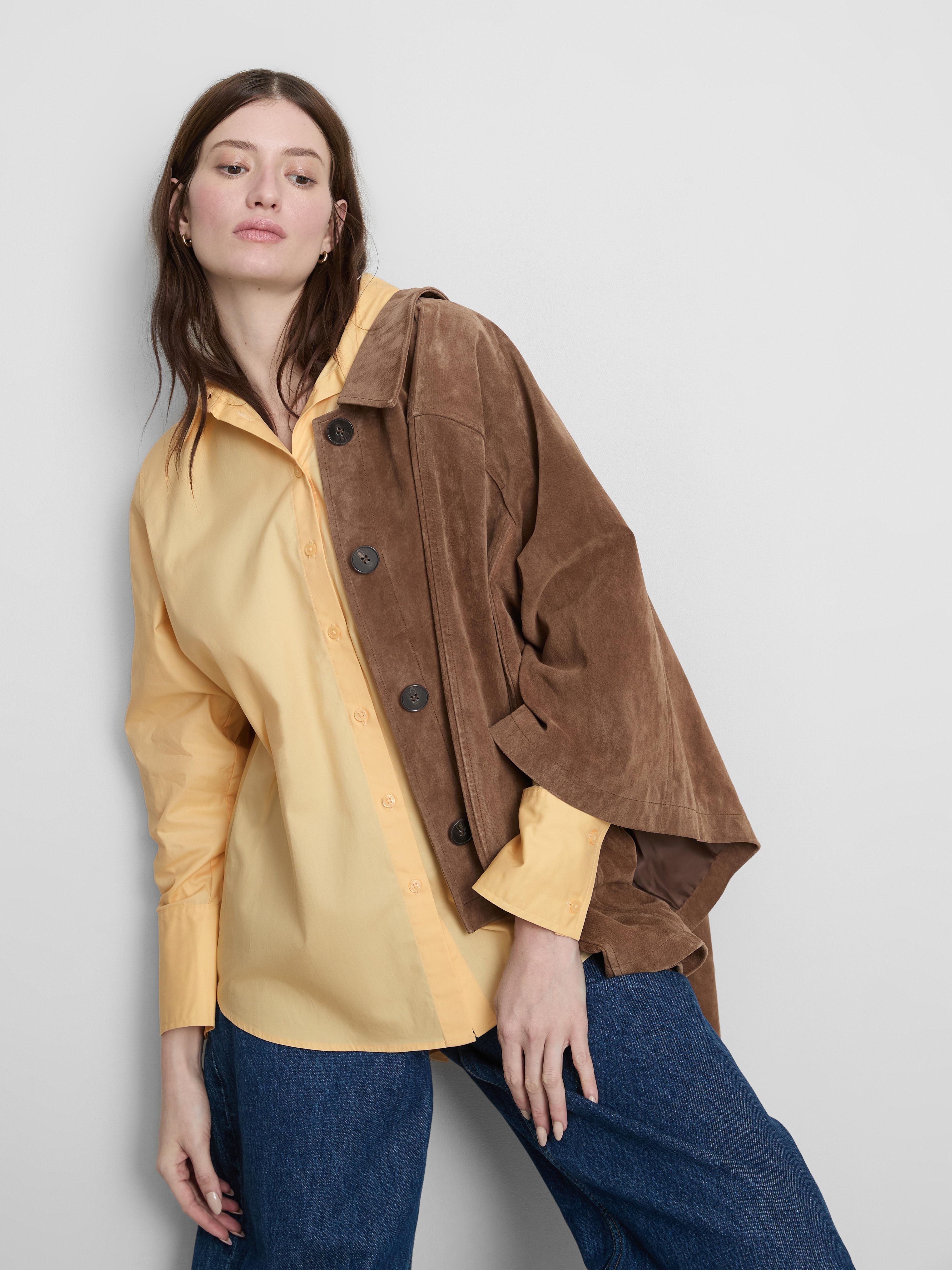 Women's Lemon The Edit Curved Hem Poplin Shirt