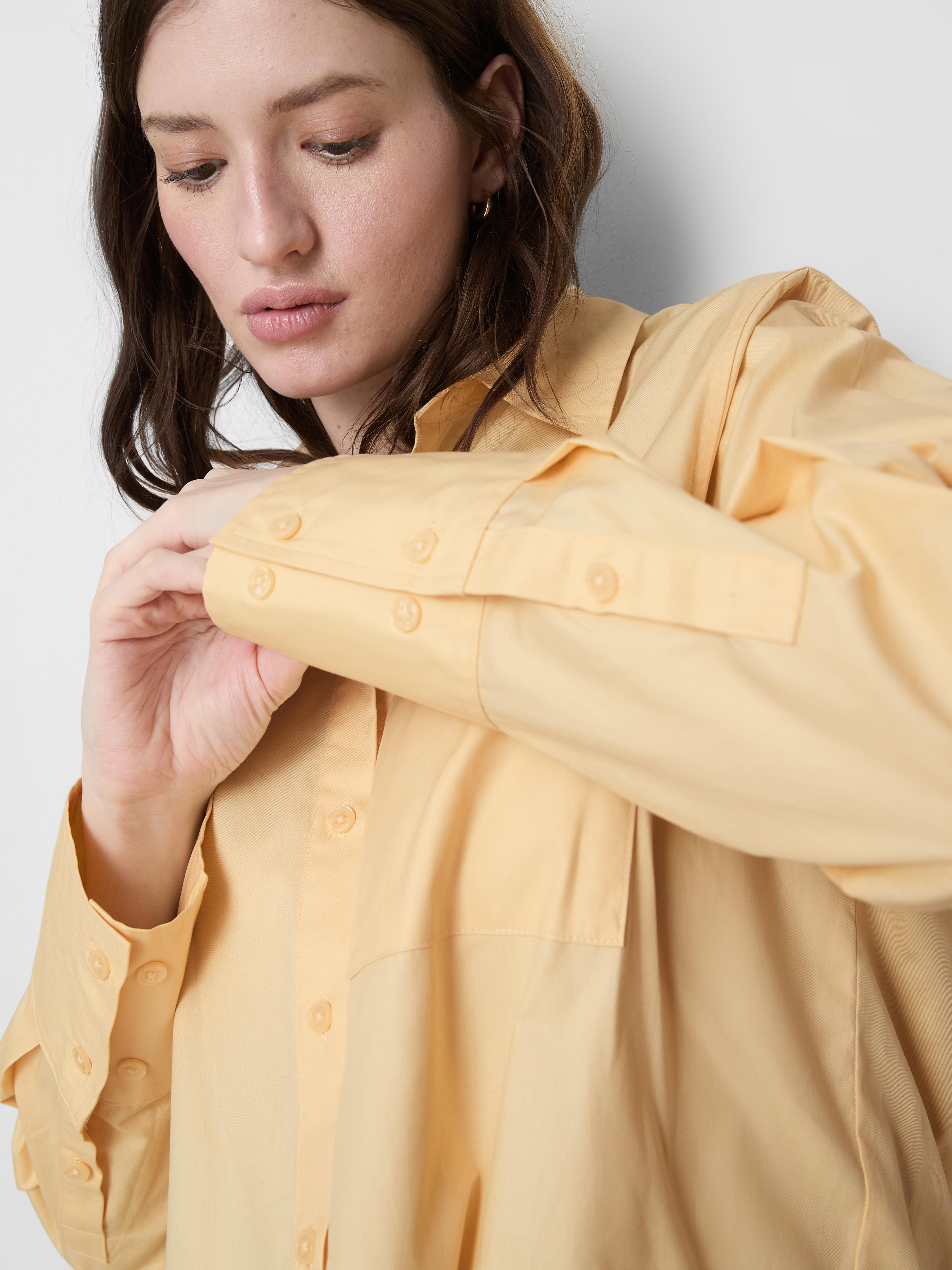 Women's Lemon The Edit Curved Hem Poplin Shirt