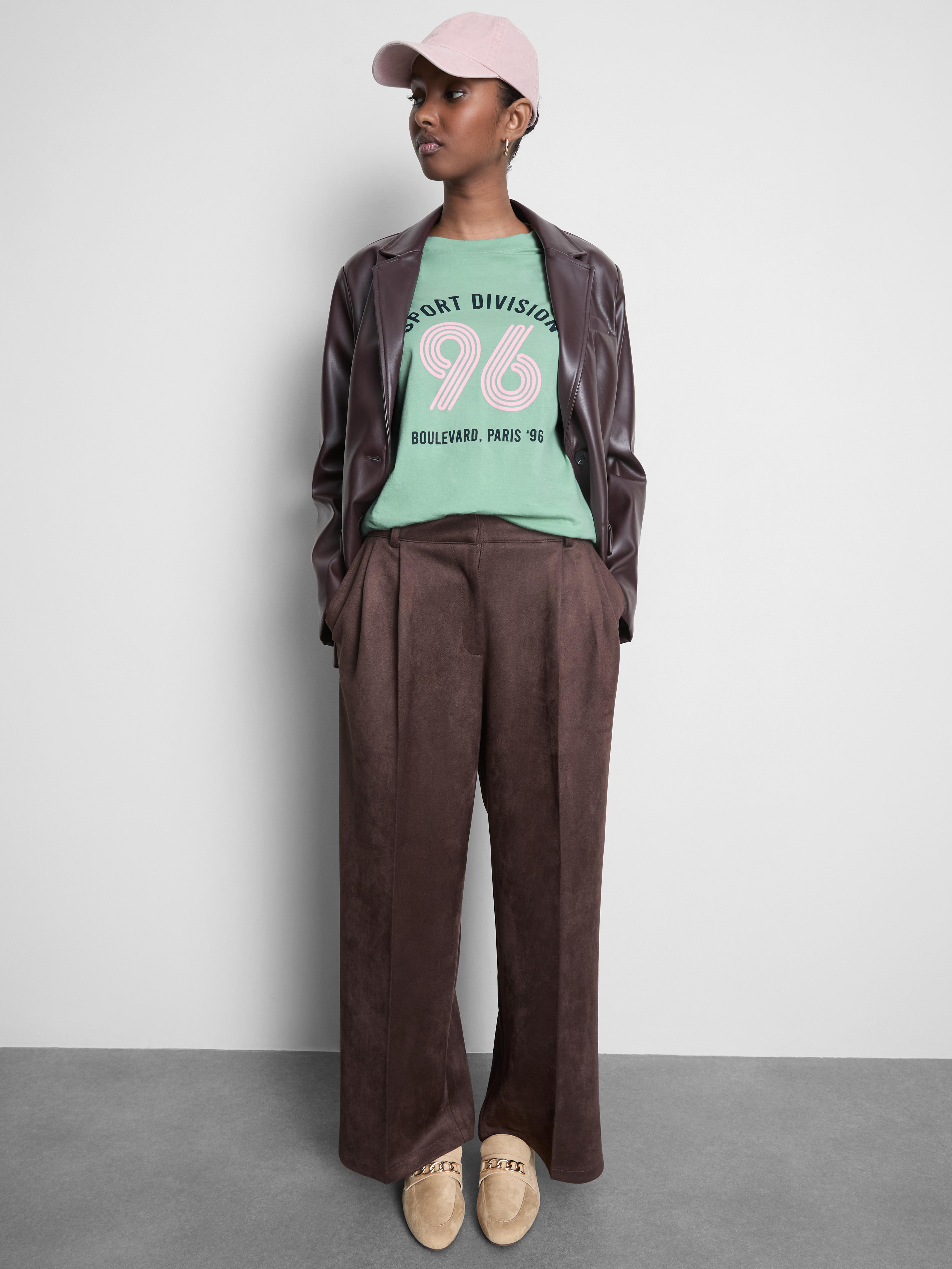 Katoenen T-shirt met korte mouwen en print