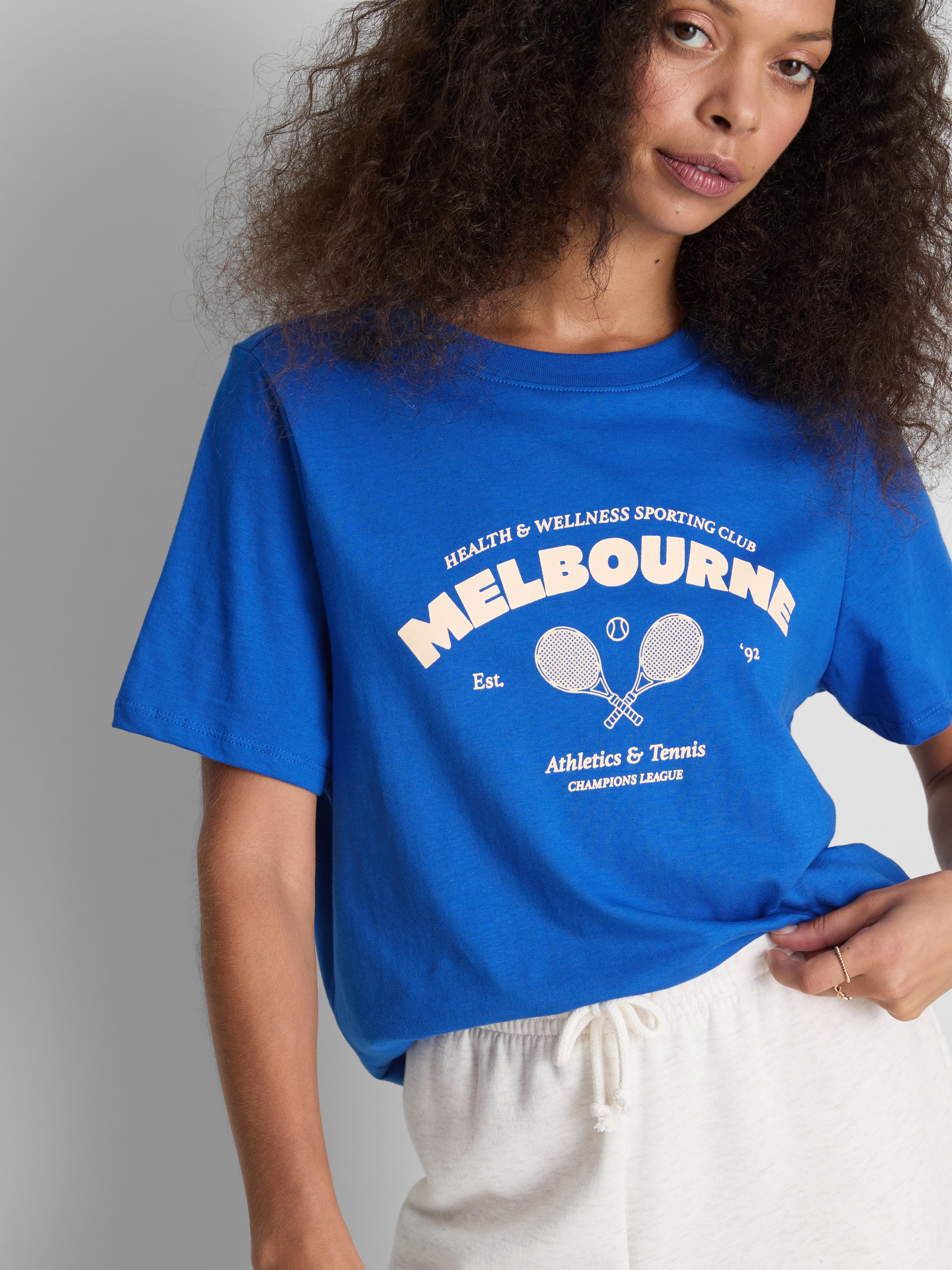 Katoenen T-shirt met korte mouwen en print