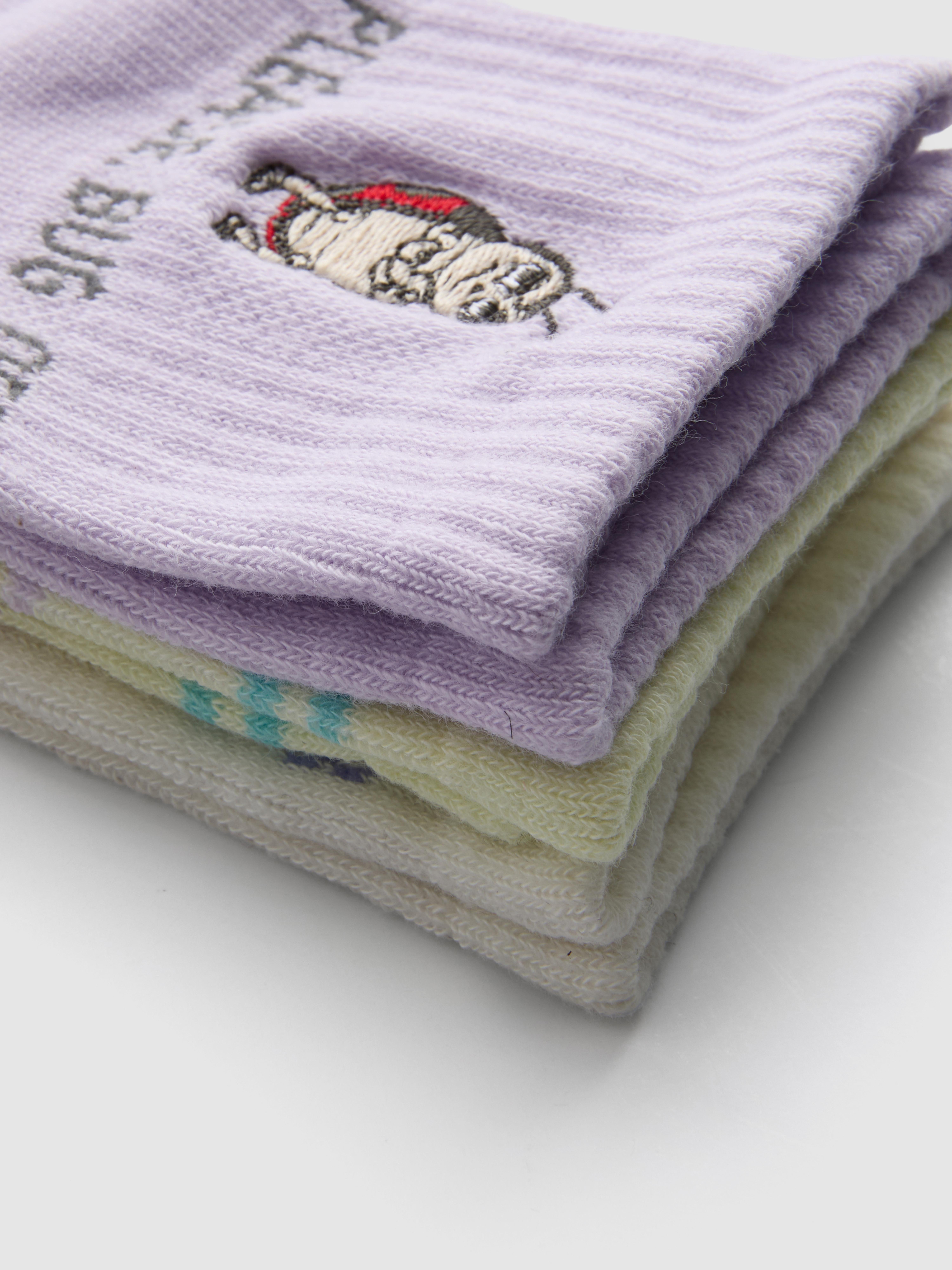 3pk A Bug’s Life Quarter Crew Socks