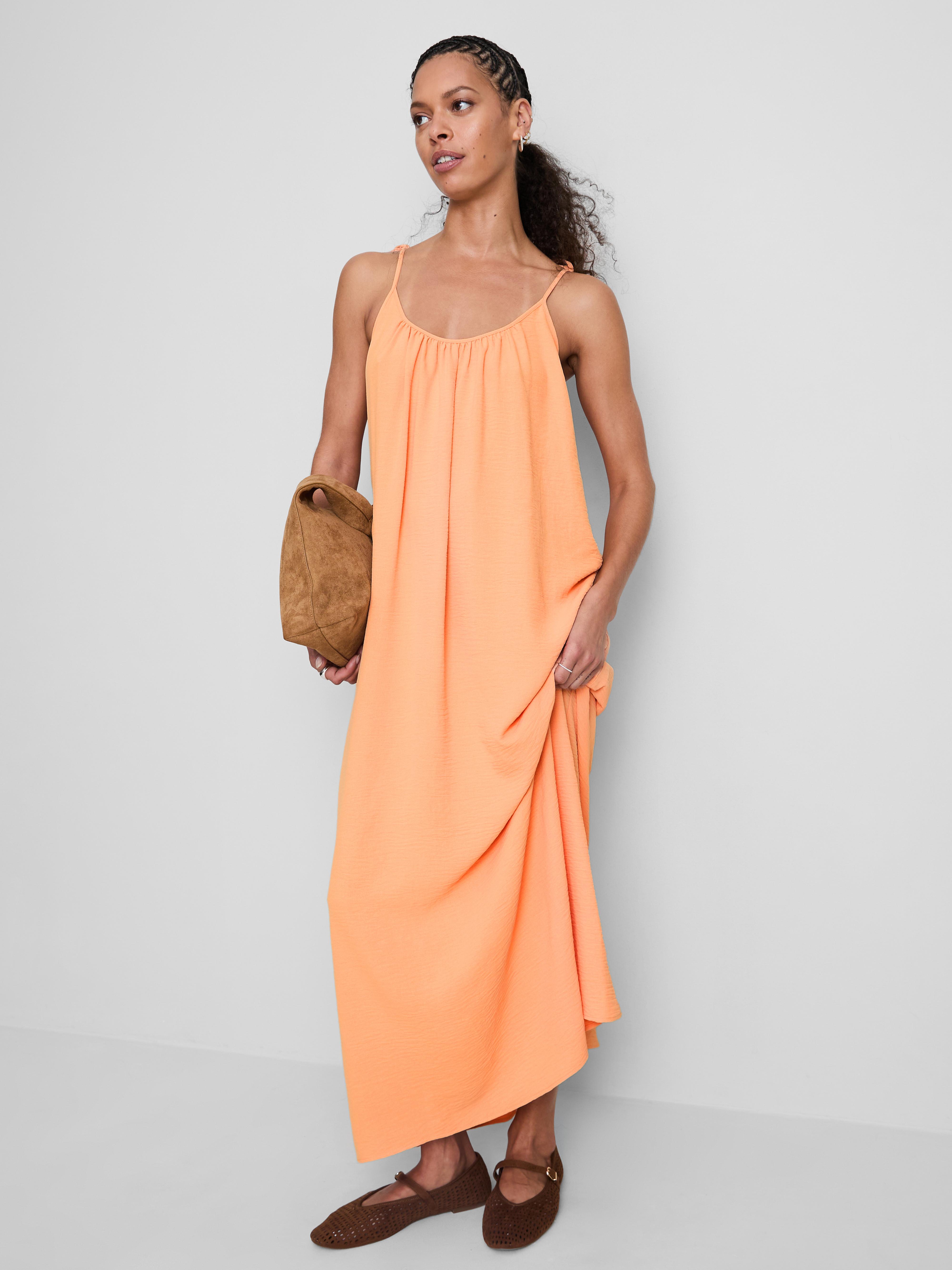 strapless open back dress Ella Orange Off Shoulder Formal Dress - US 12 main image 1