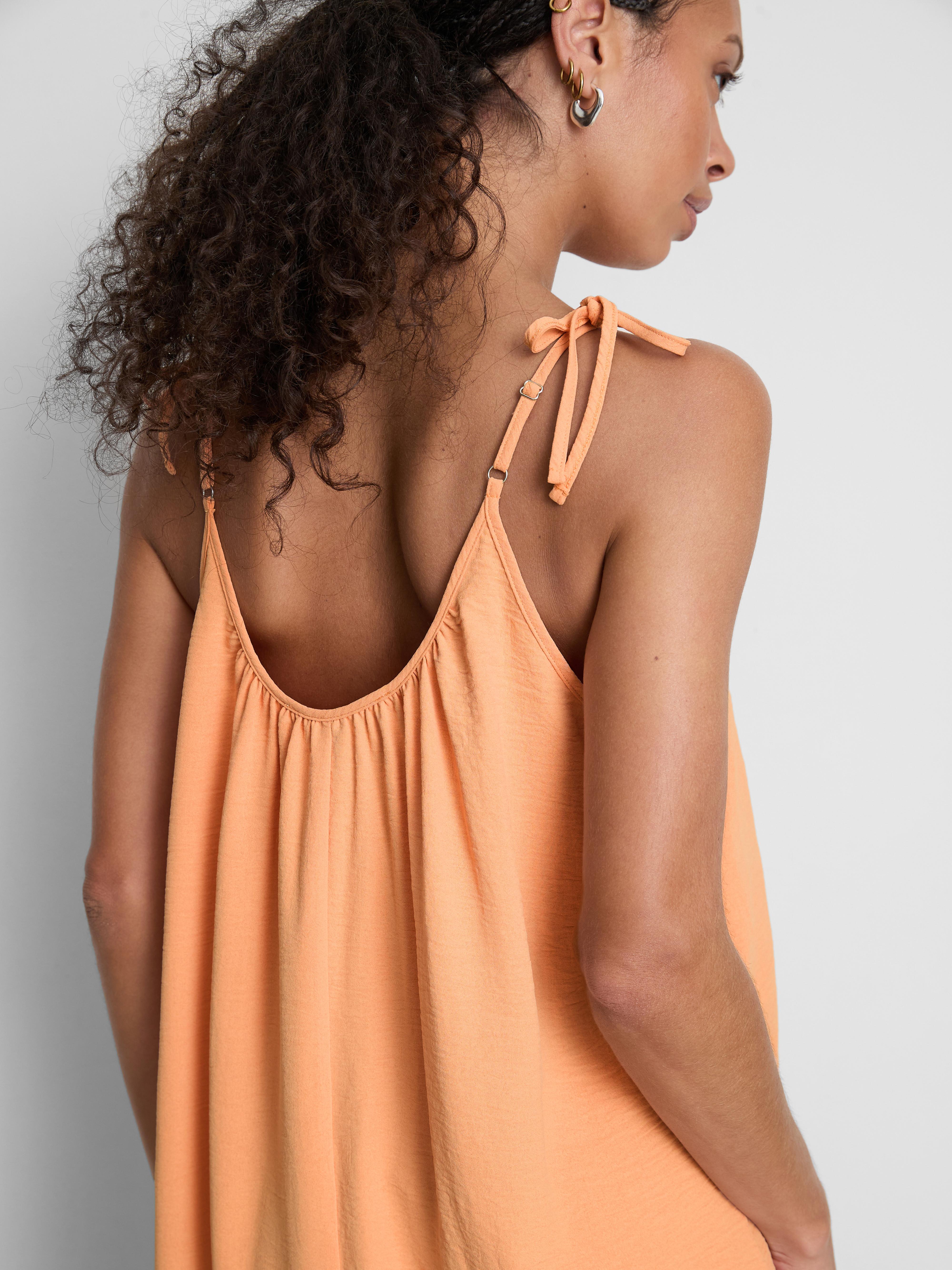 Midi-jurk met bandjes