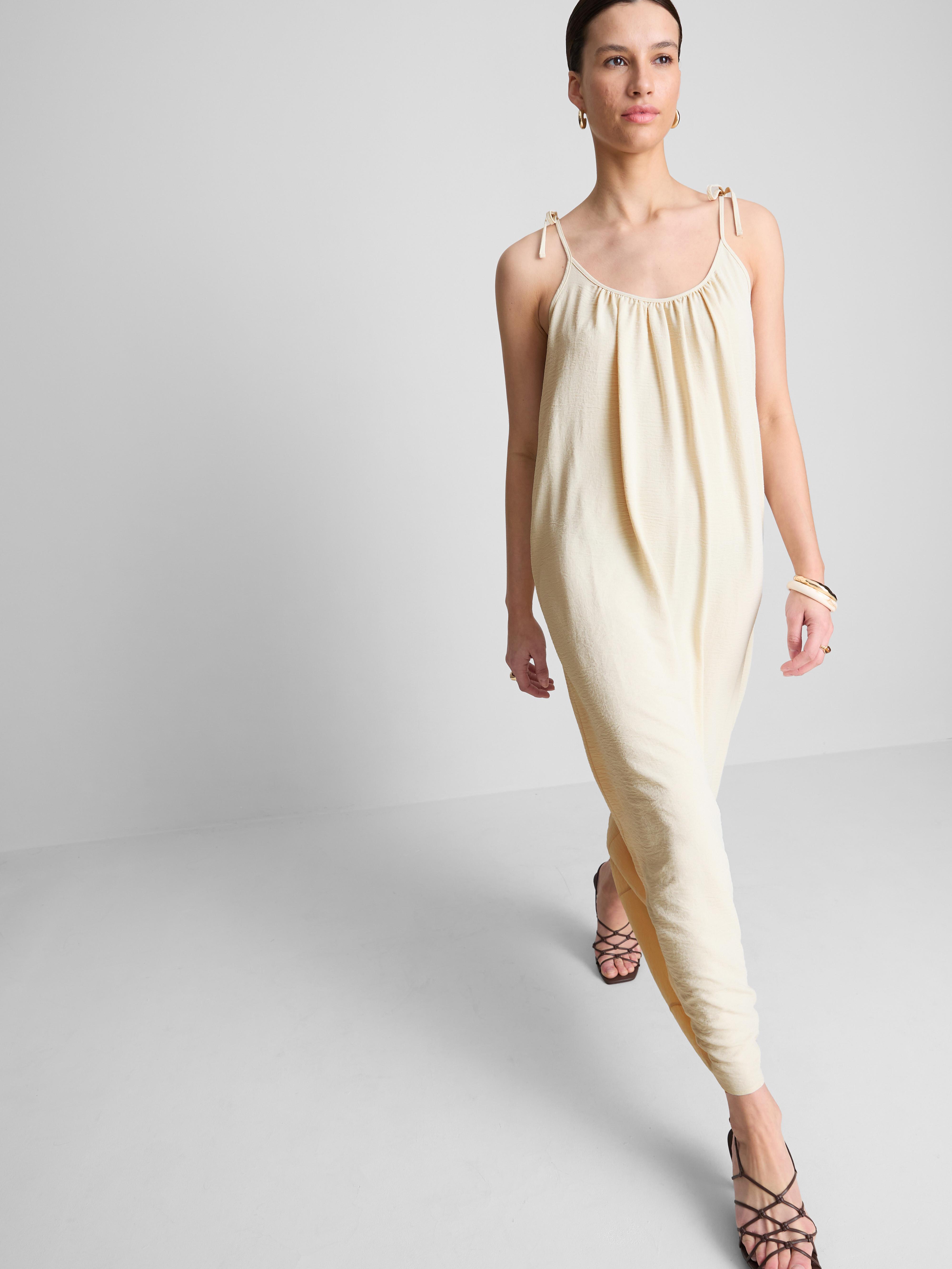 Midi-jurk met bandjes