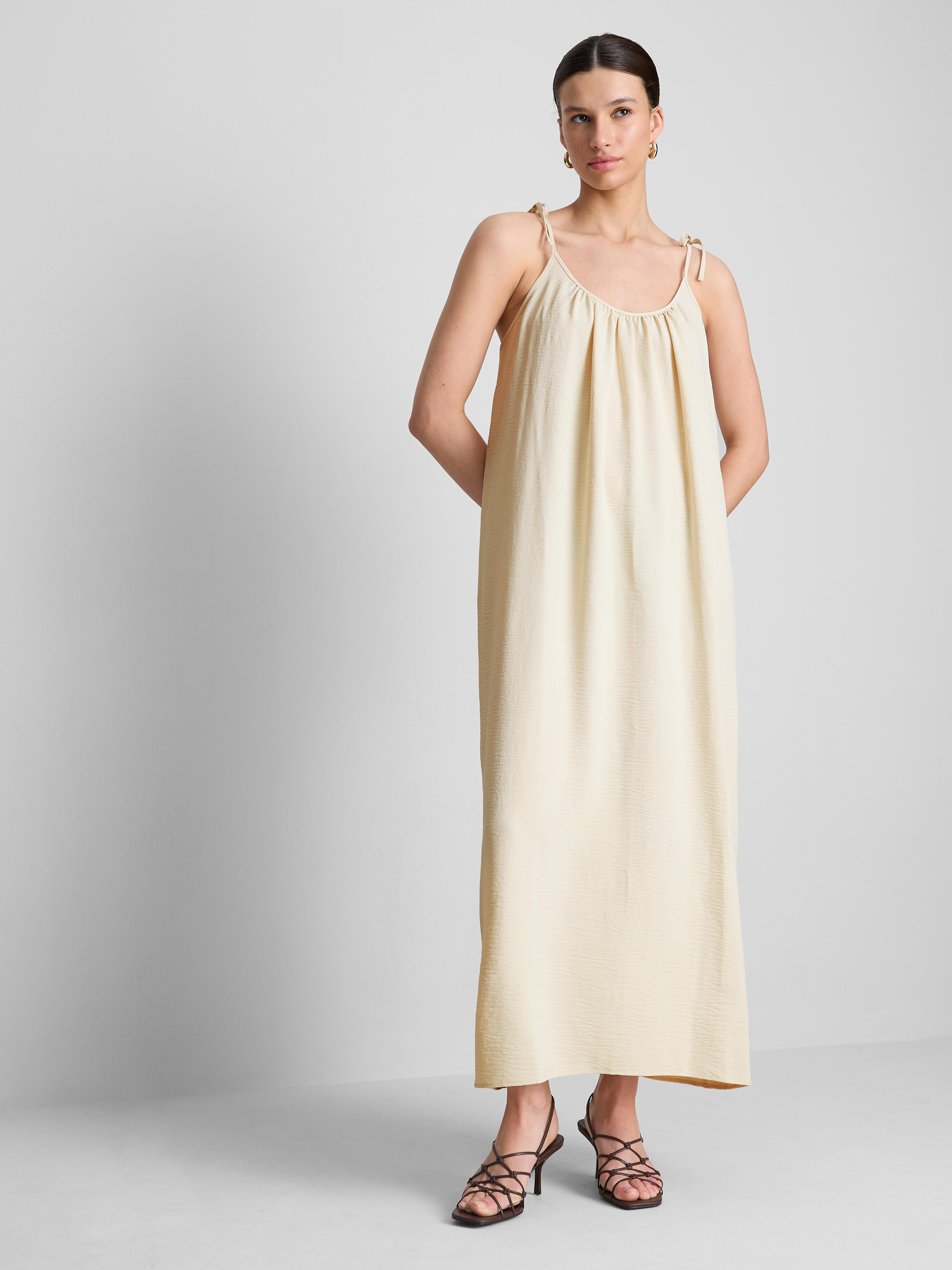 Midi-jurk met bandjes