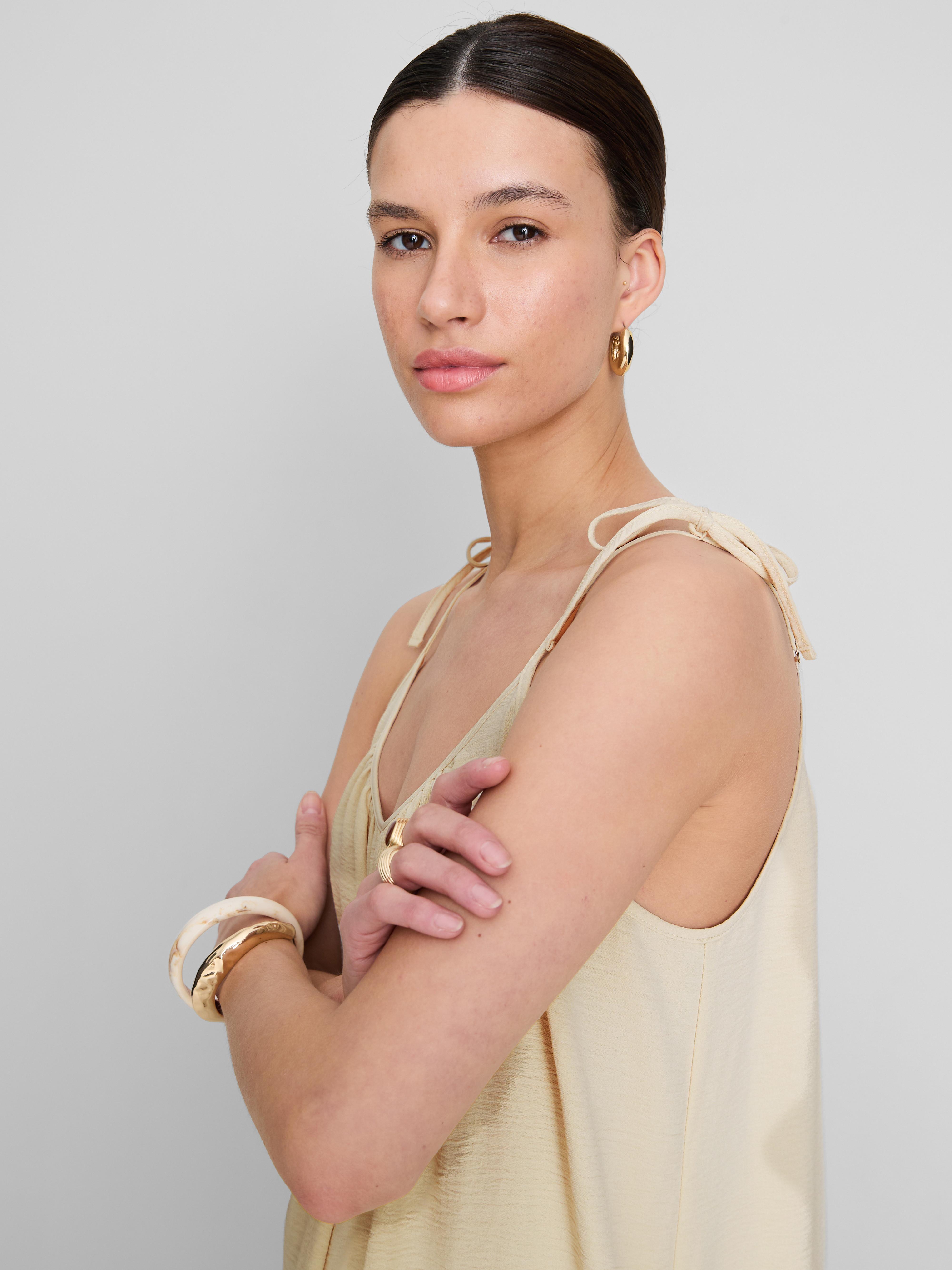 Midi-jurk met bandjes