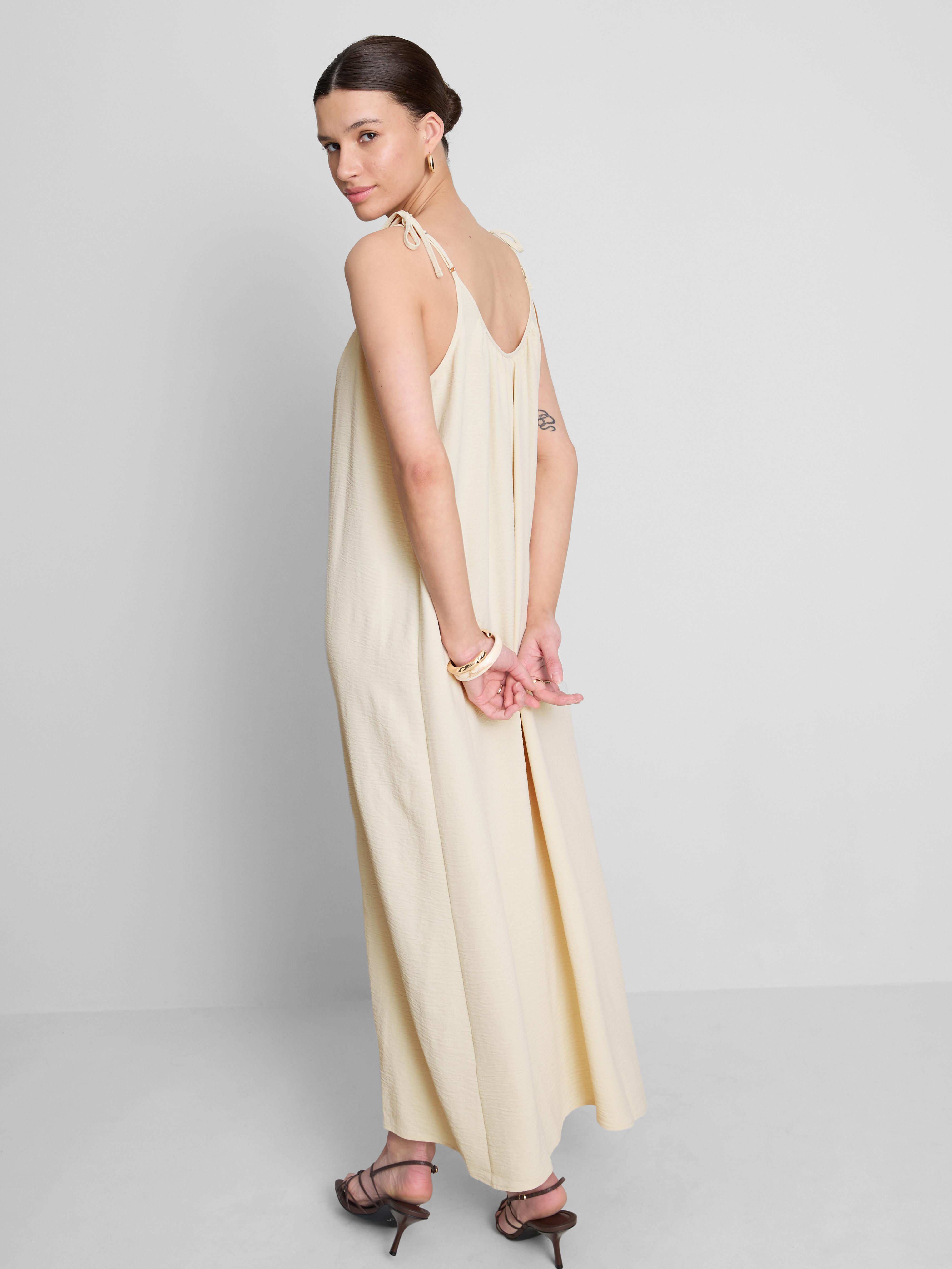 Midi-jurk met bandjes