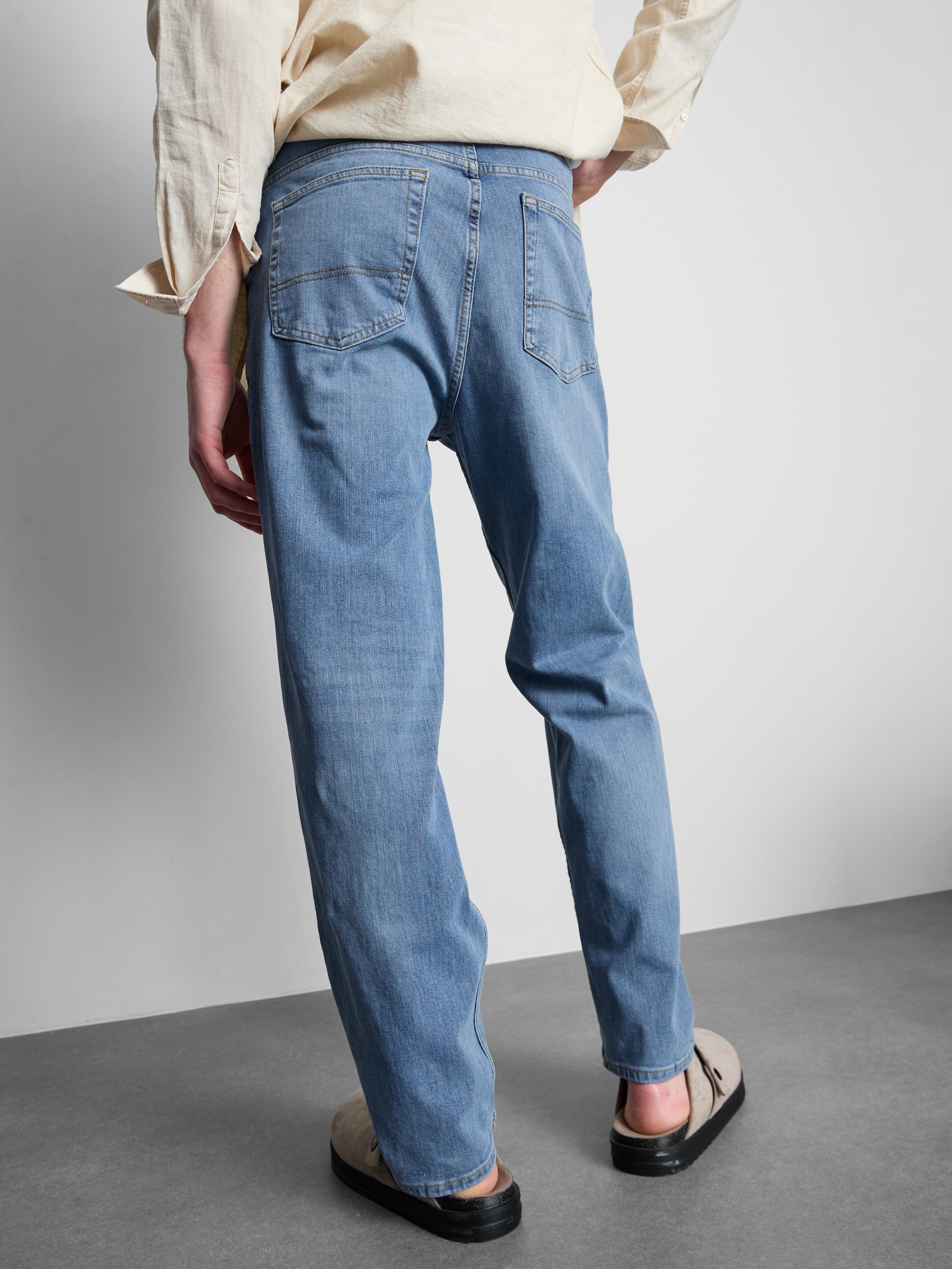 Mid-Rise Straight-Leg Jeans