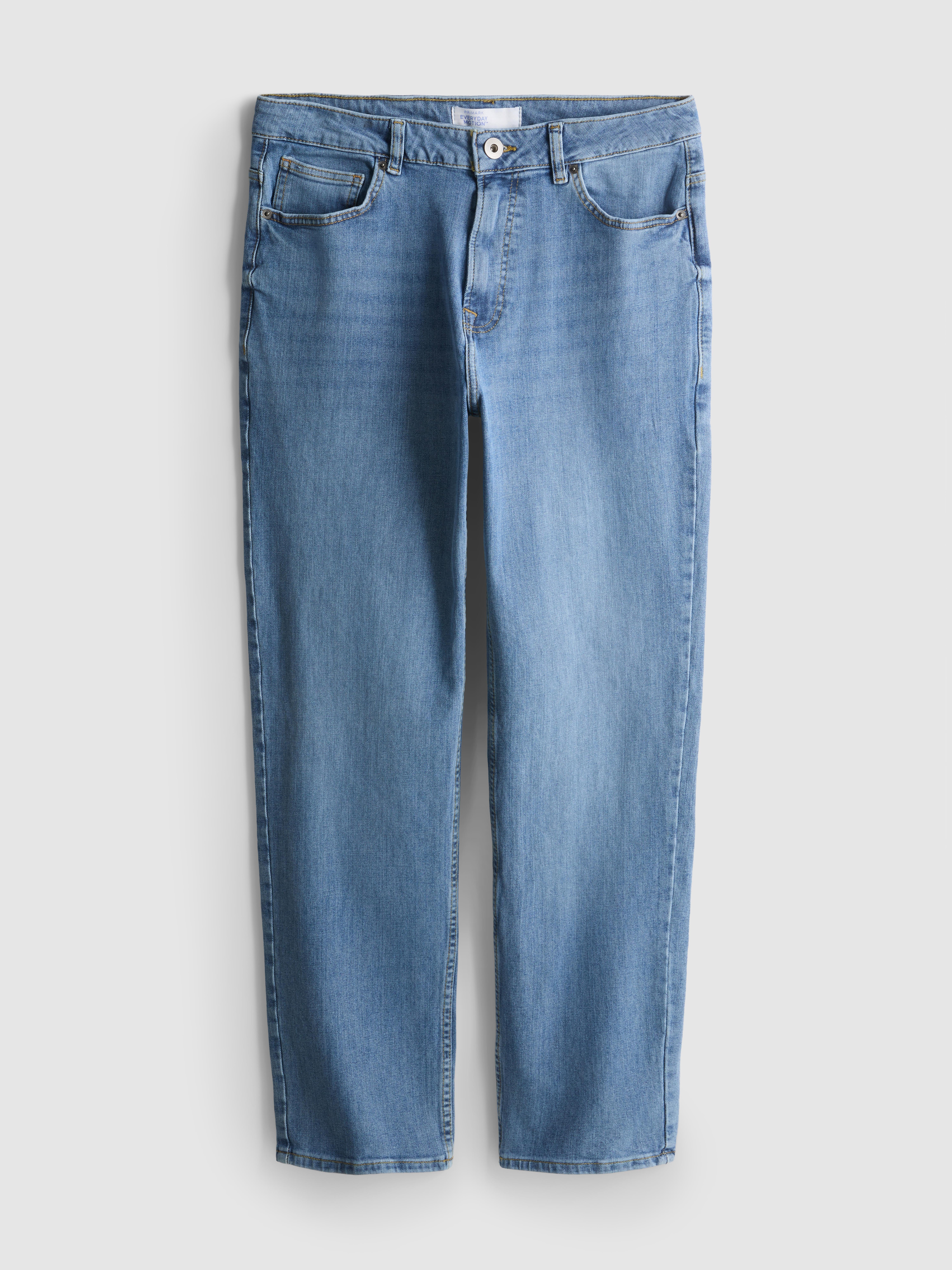Mid-Rise Straight-Leg Jeans