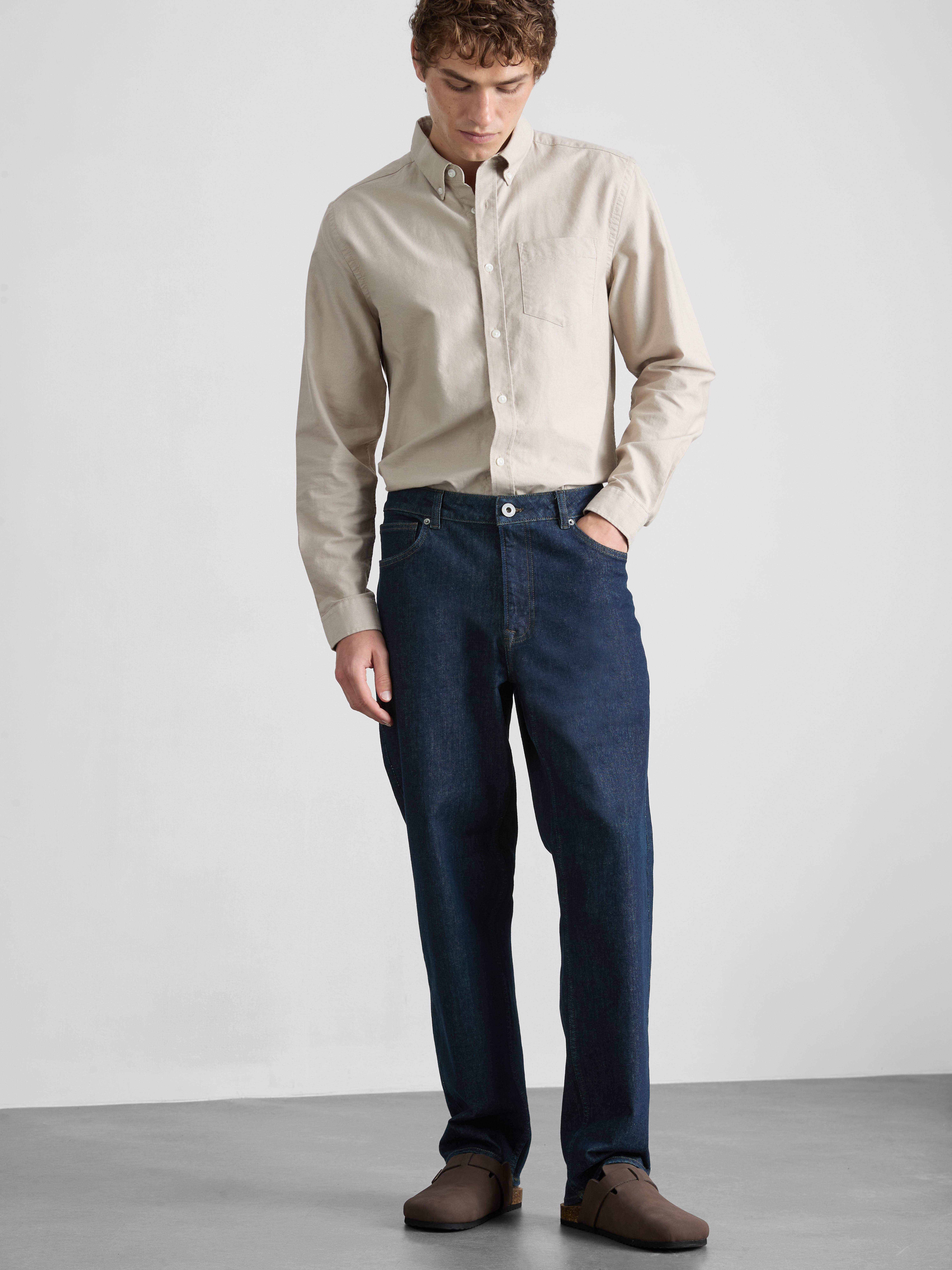 Mid-Rise Straight-Leg Jeans