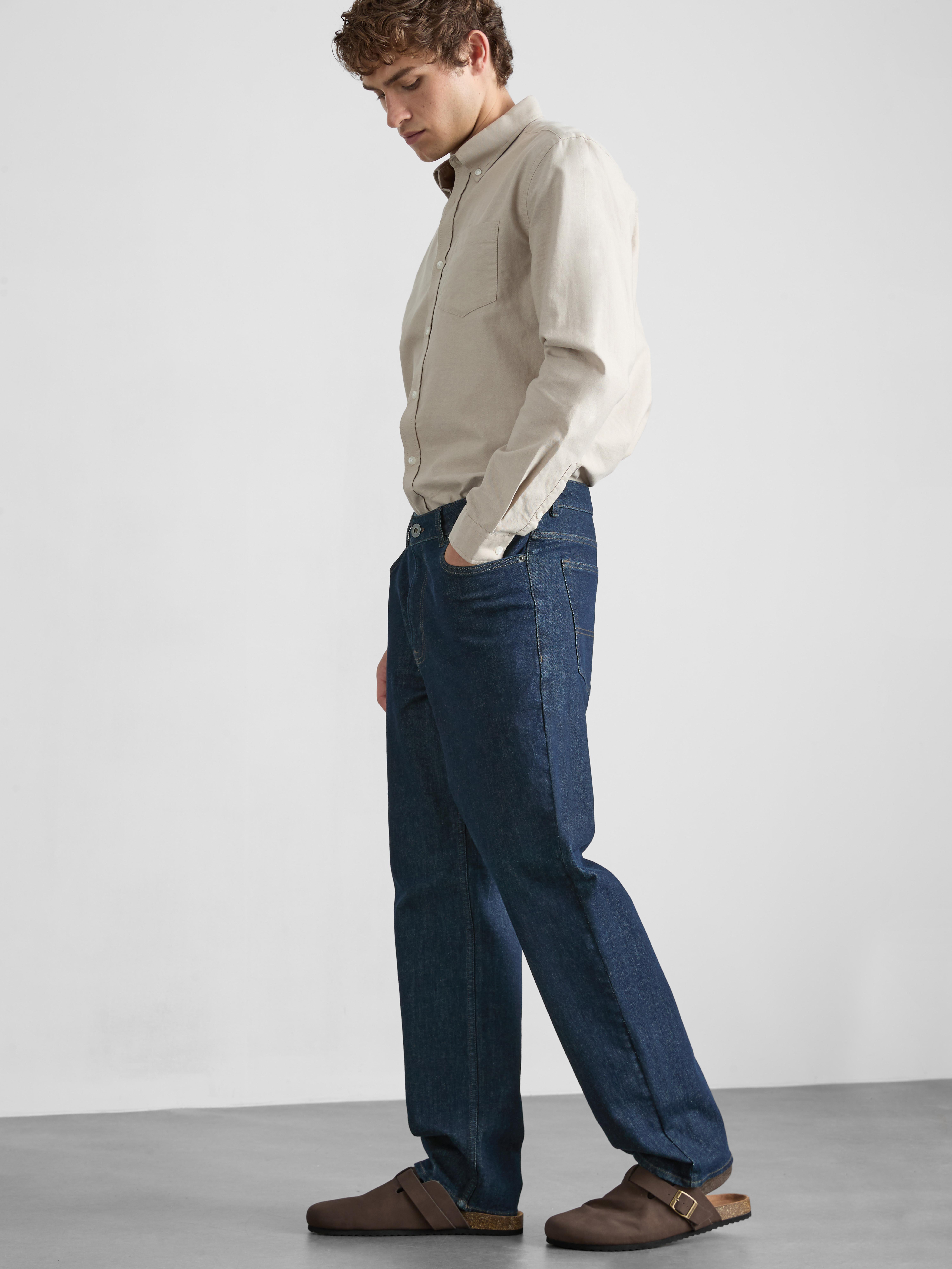 Mid-Rise Straight-Leg Jeans