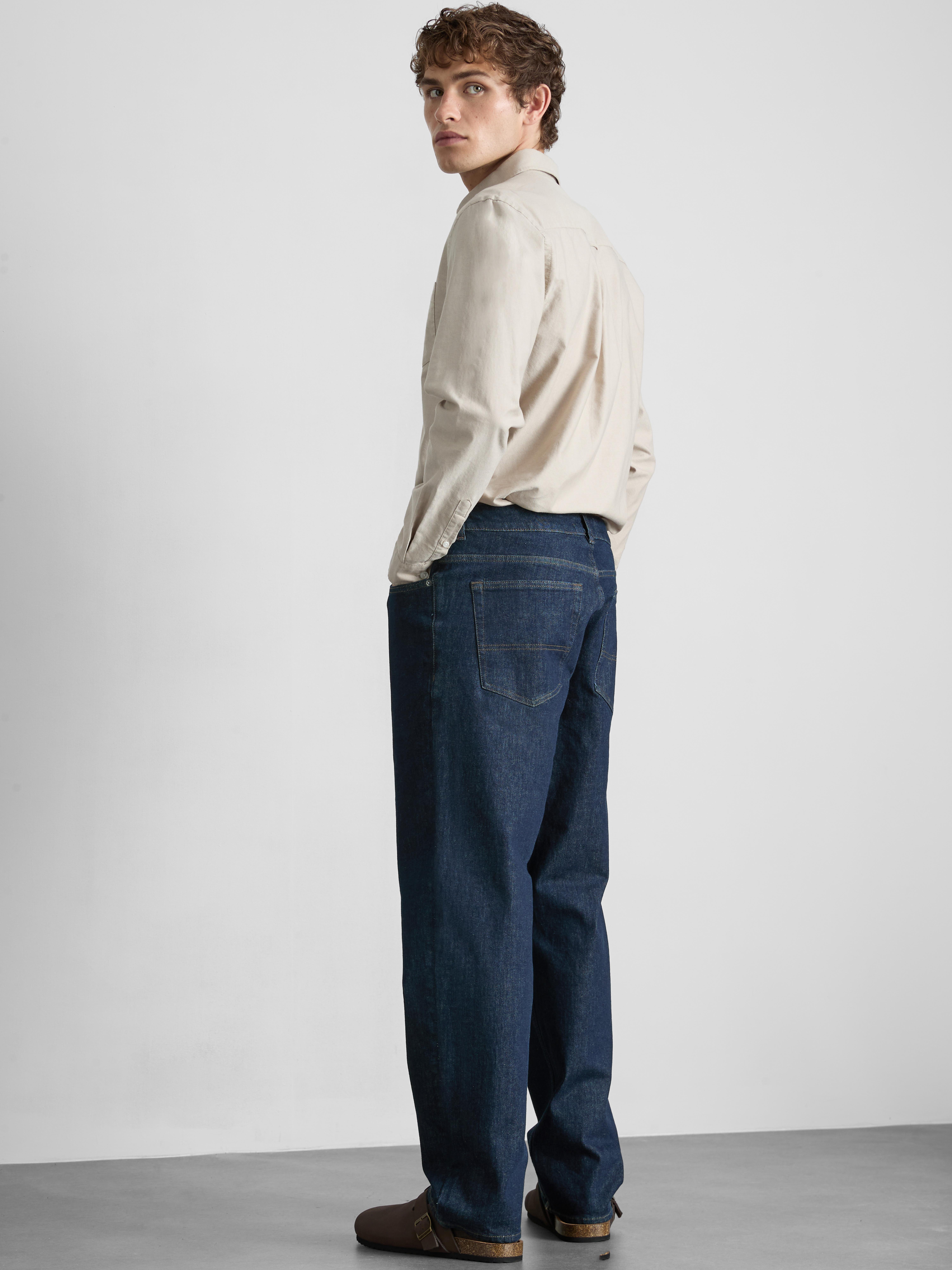 Mid-Rise Straight-Leg Jeans