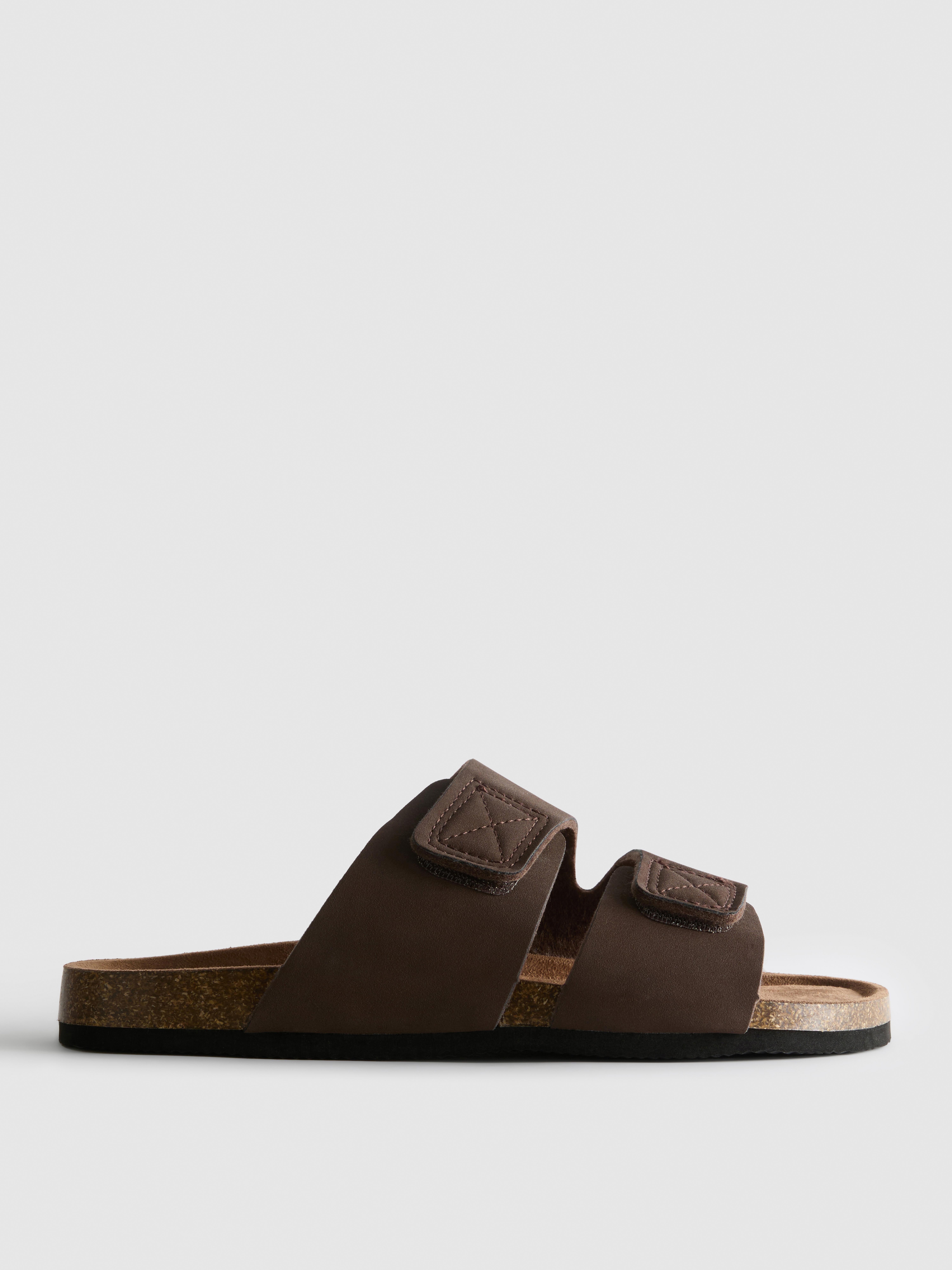 Men's Brown Double Strap Sandals