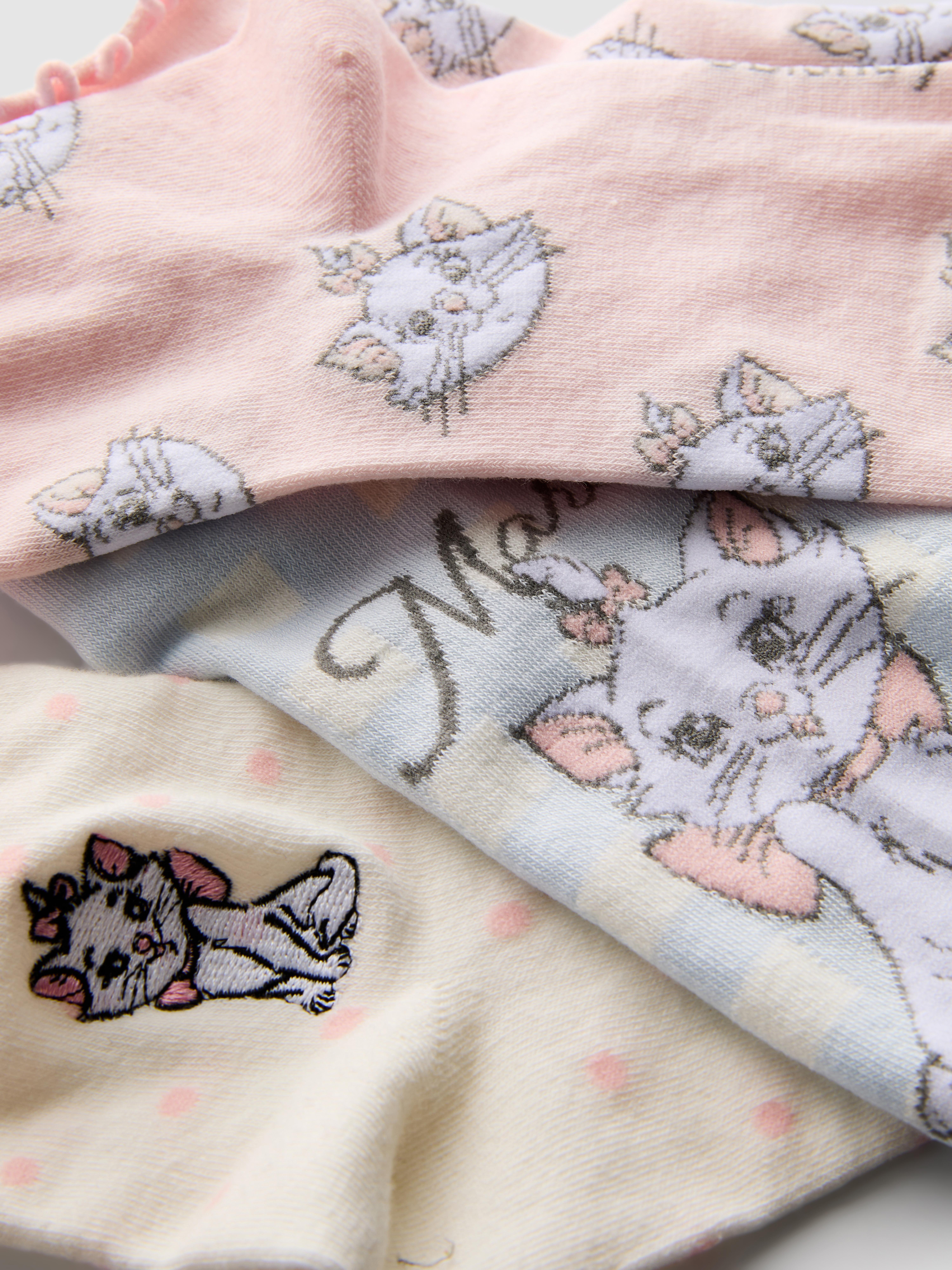 3pk Disney’s The Aristocats Marie Quarter Crew Socks