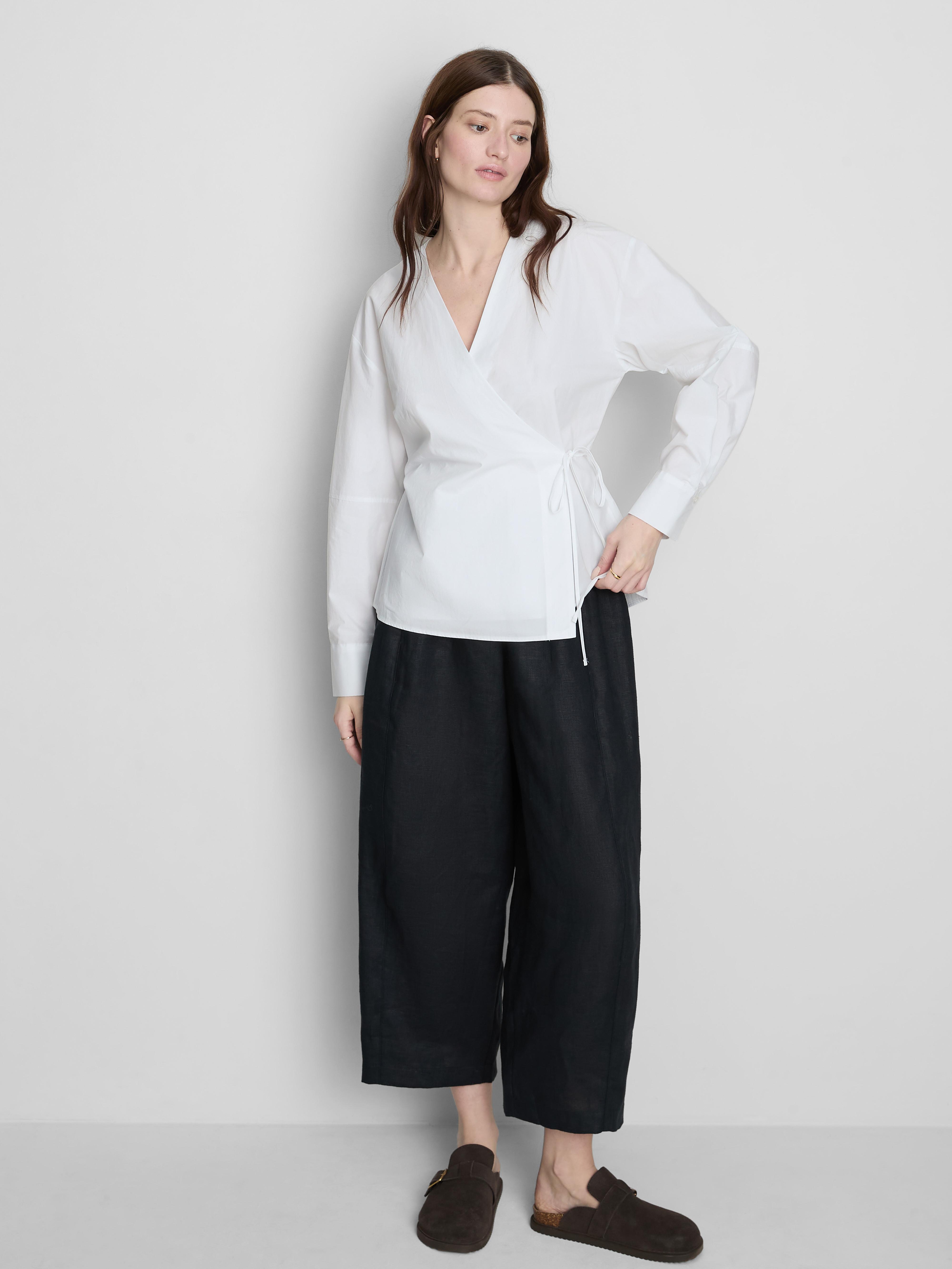 The Edit Cotton Wrap Shirt