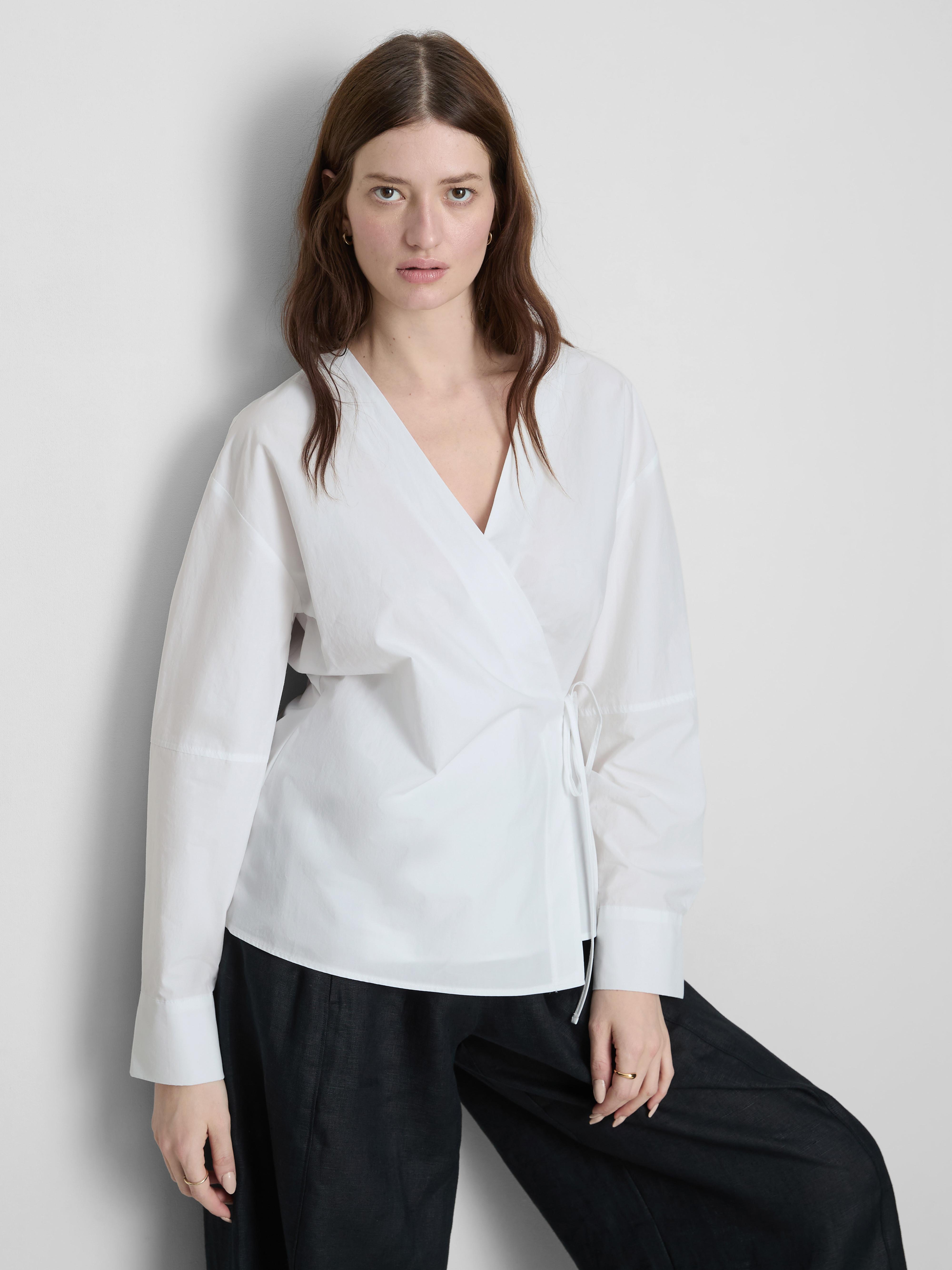 The Edit Cotton Wrap Shirt