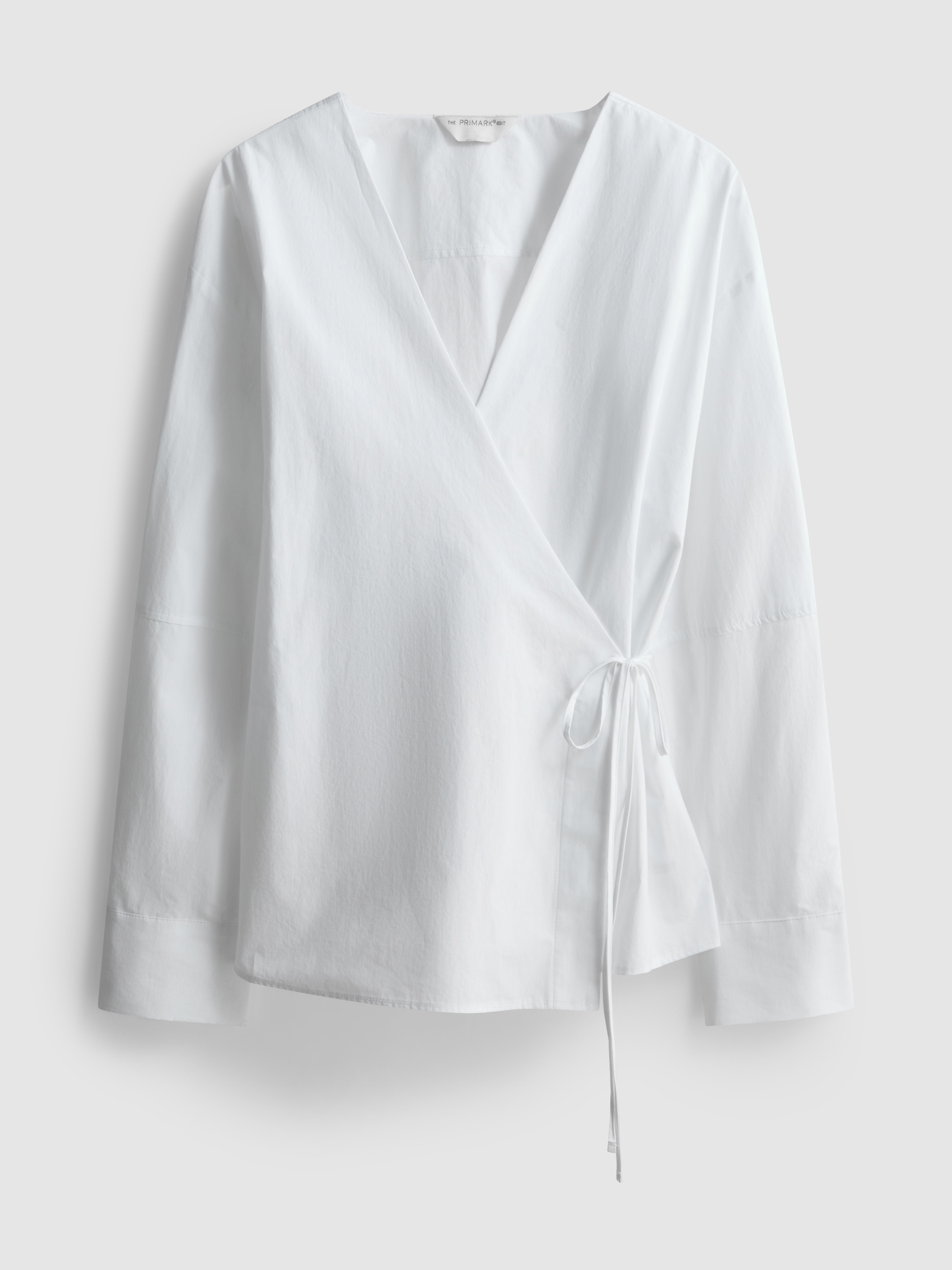 The Edit Cotton Wrap Shirt