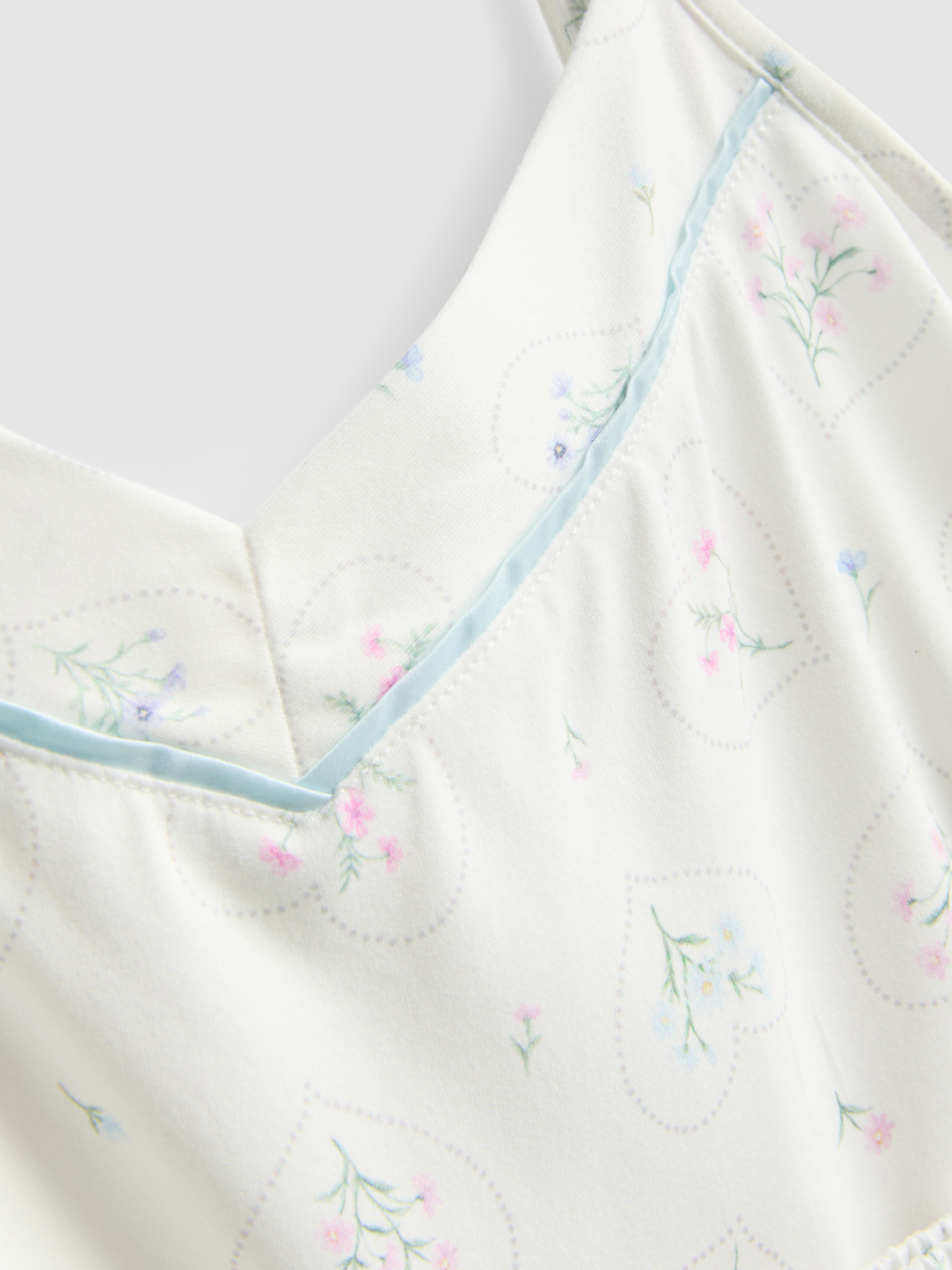 Printed Satin Bow Cami Pajamas