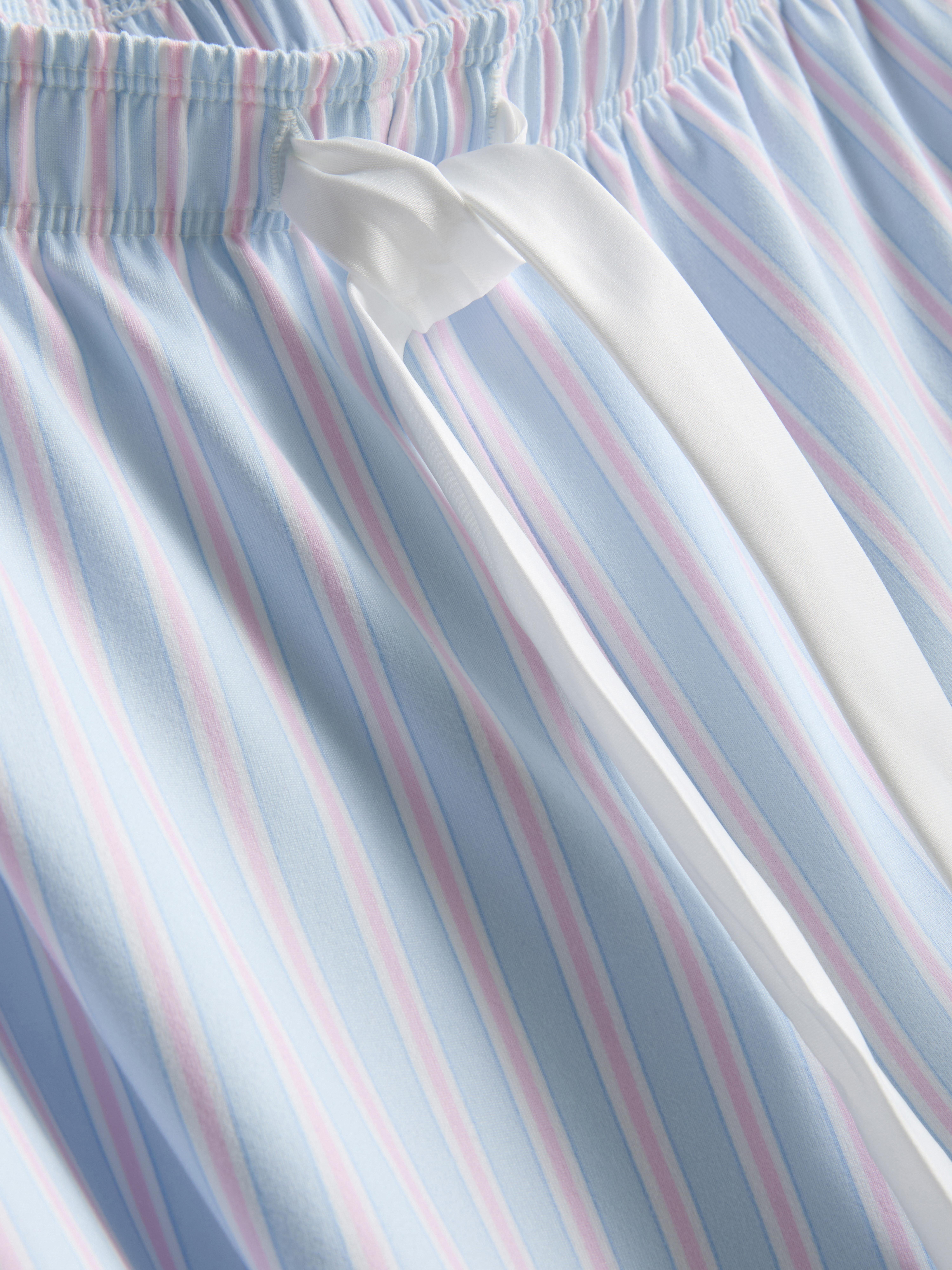 Pyjama caraco en satin imprimé à nœud