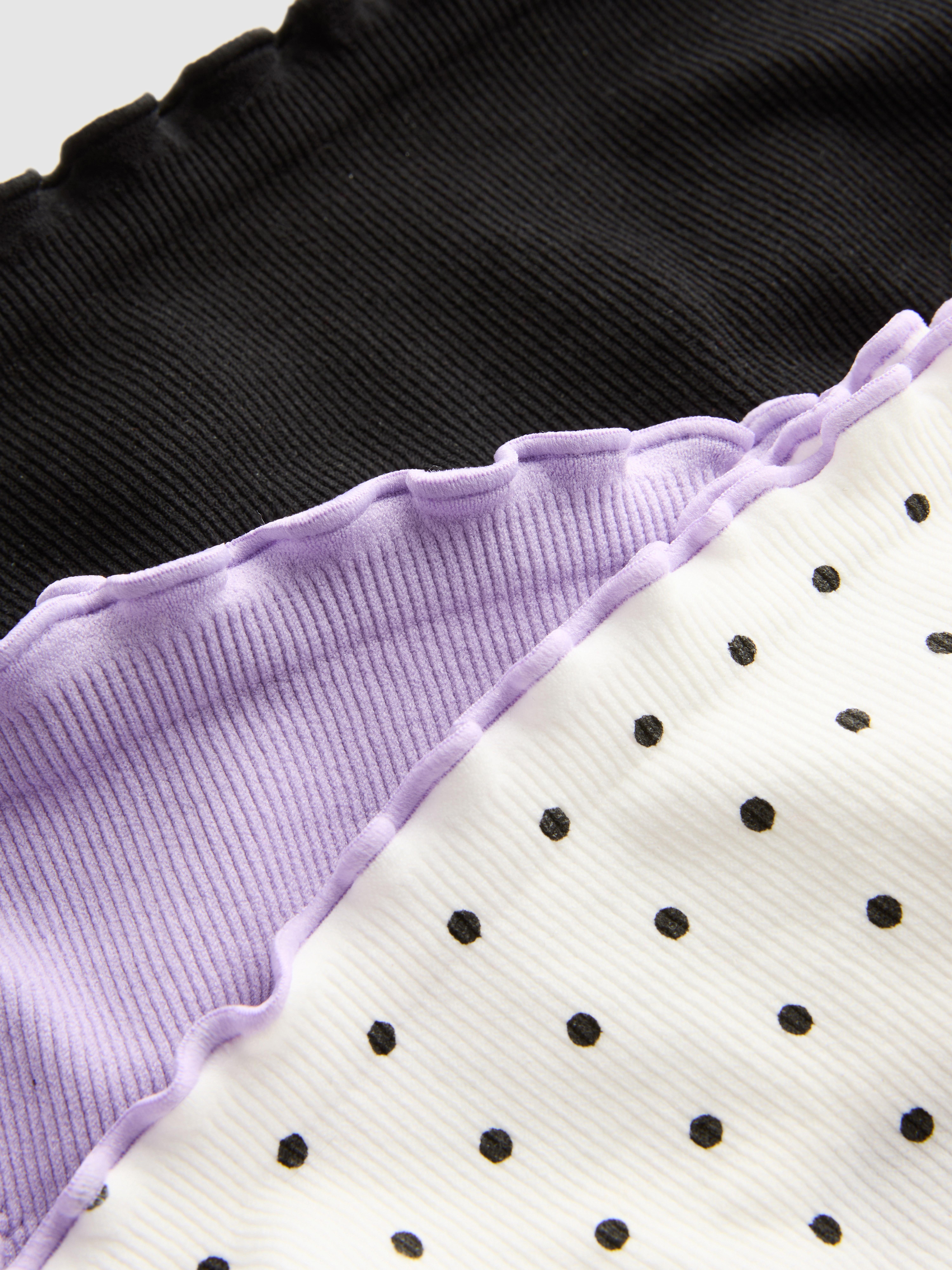 3pk Seamless Ruffle Thongs