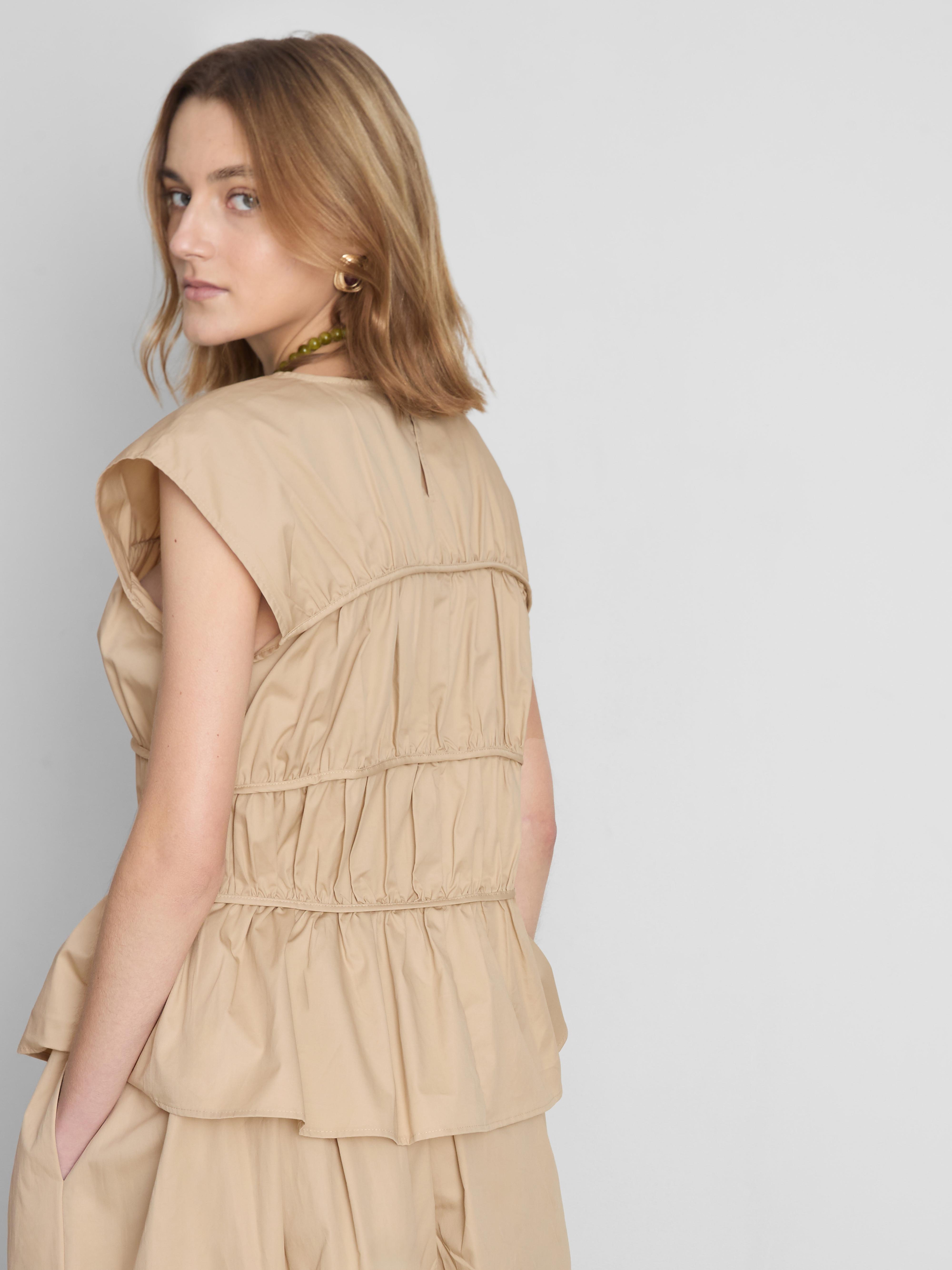 Top franzido algodão The Edit