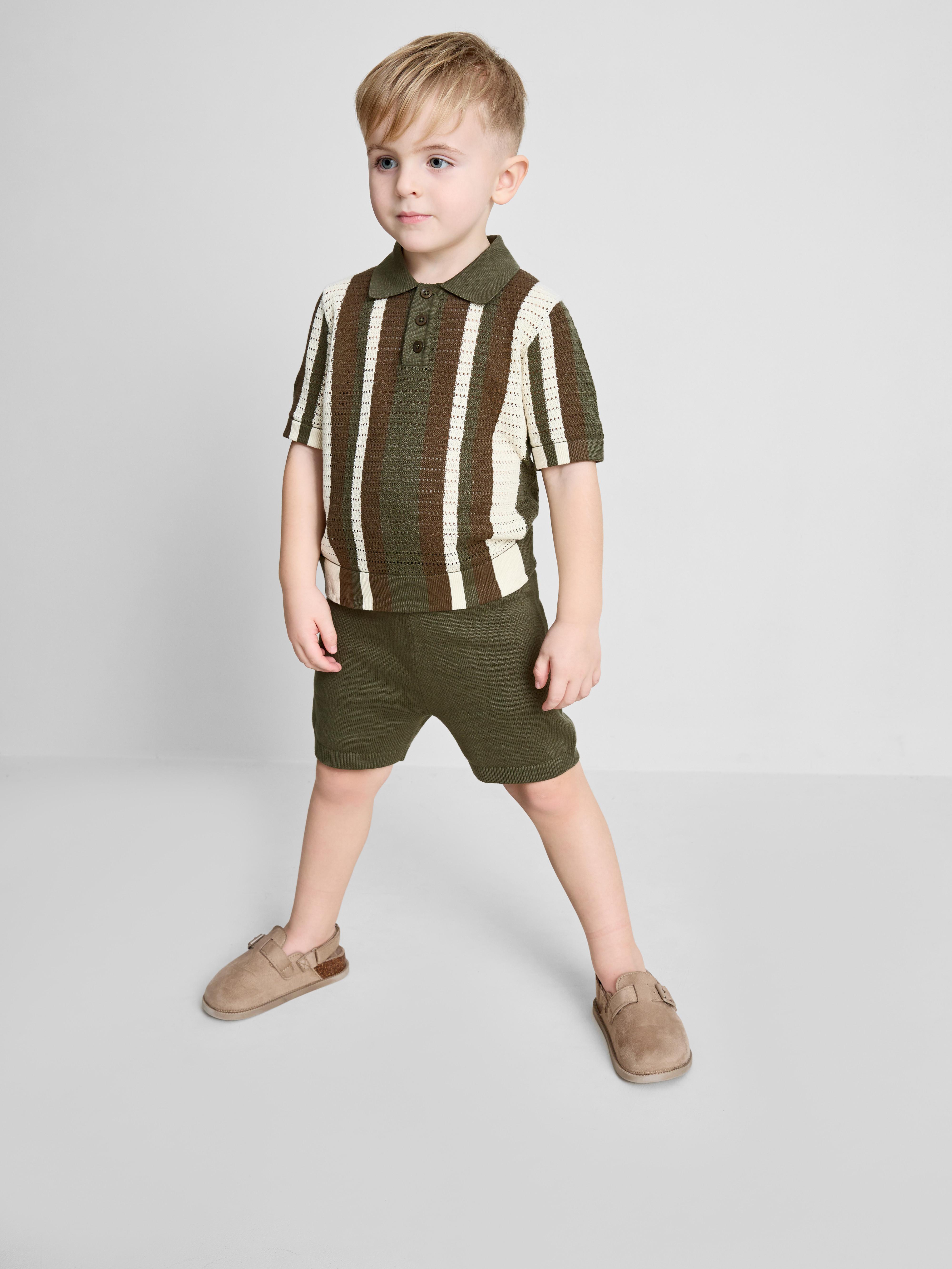 1,5–8 Jahre | Gestreiftes Poloshirt und Shorts im Set