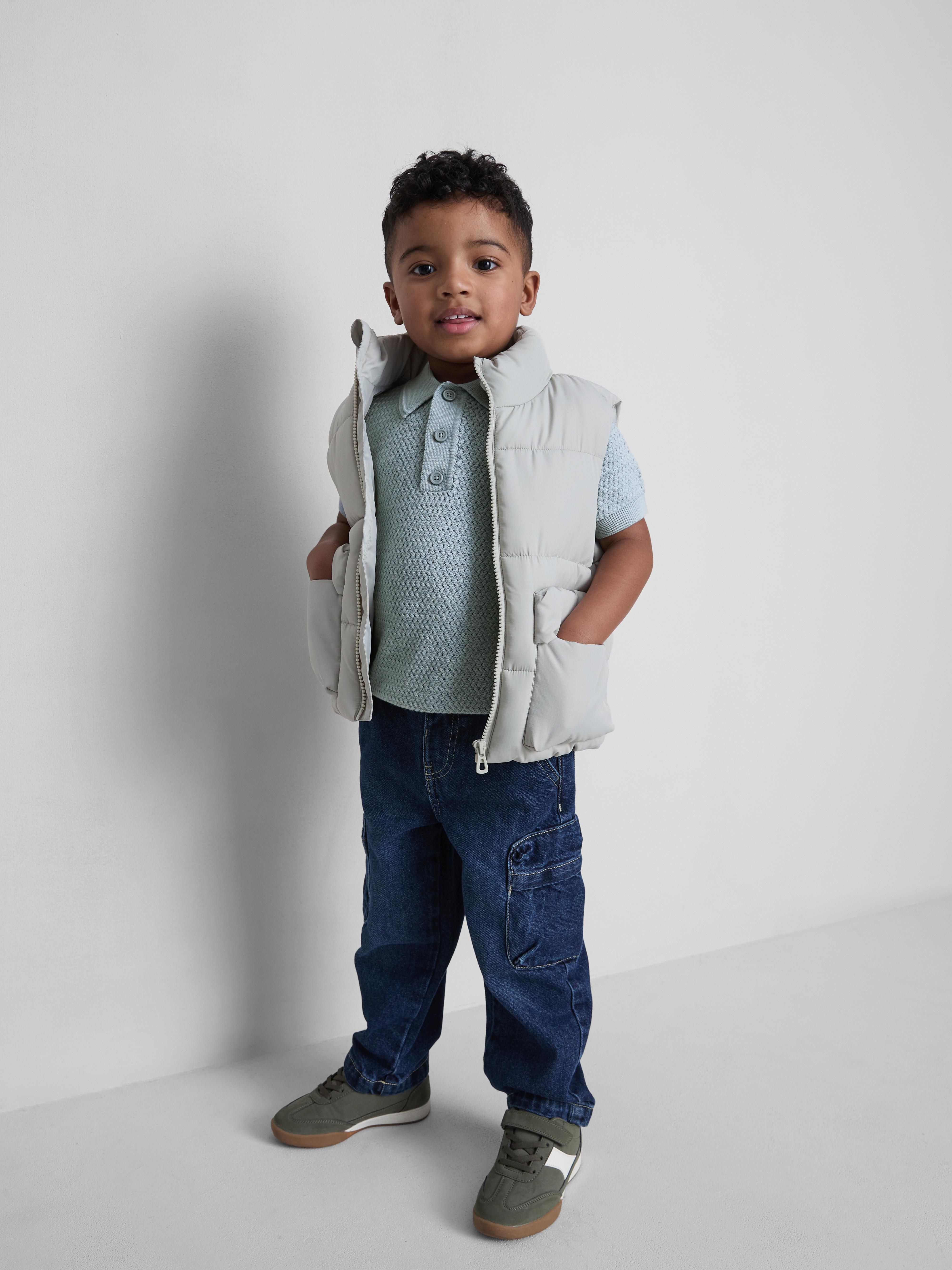 1.5-8yrs | Knit Polo Shirt Light Blue