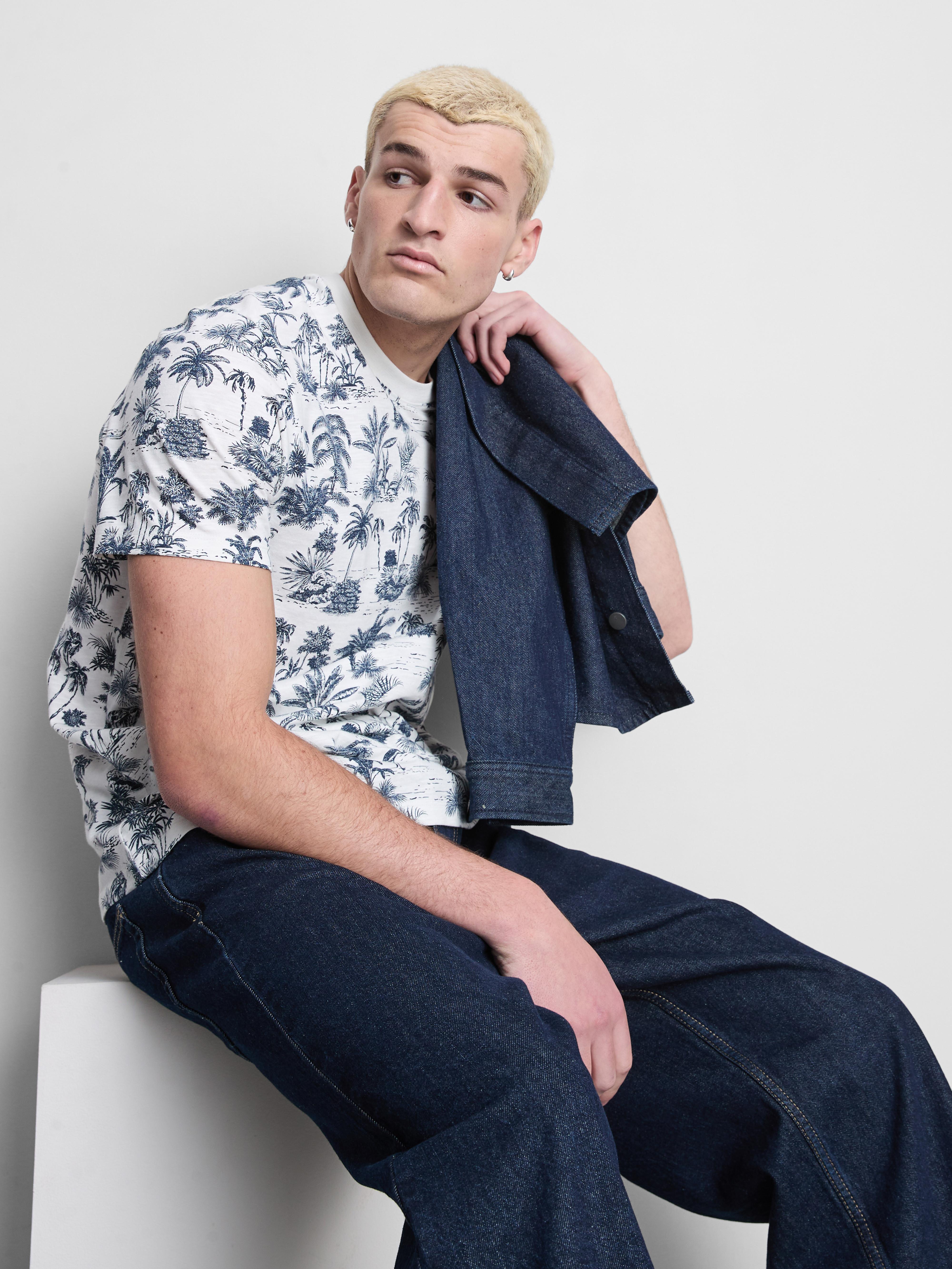 Chemise imprimée à manches courtes