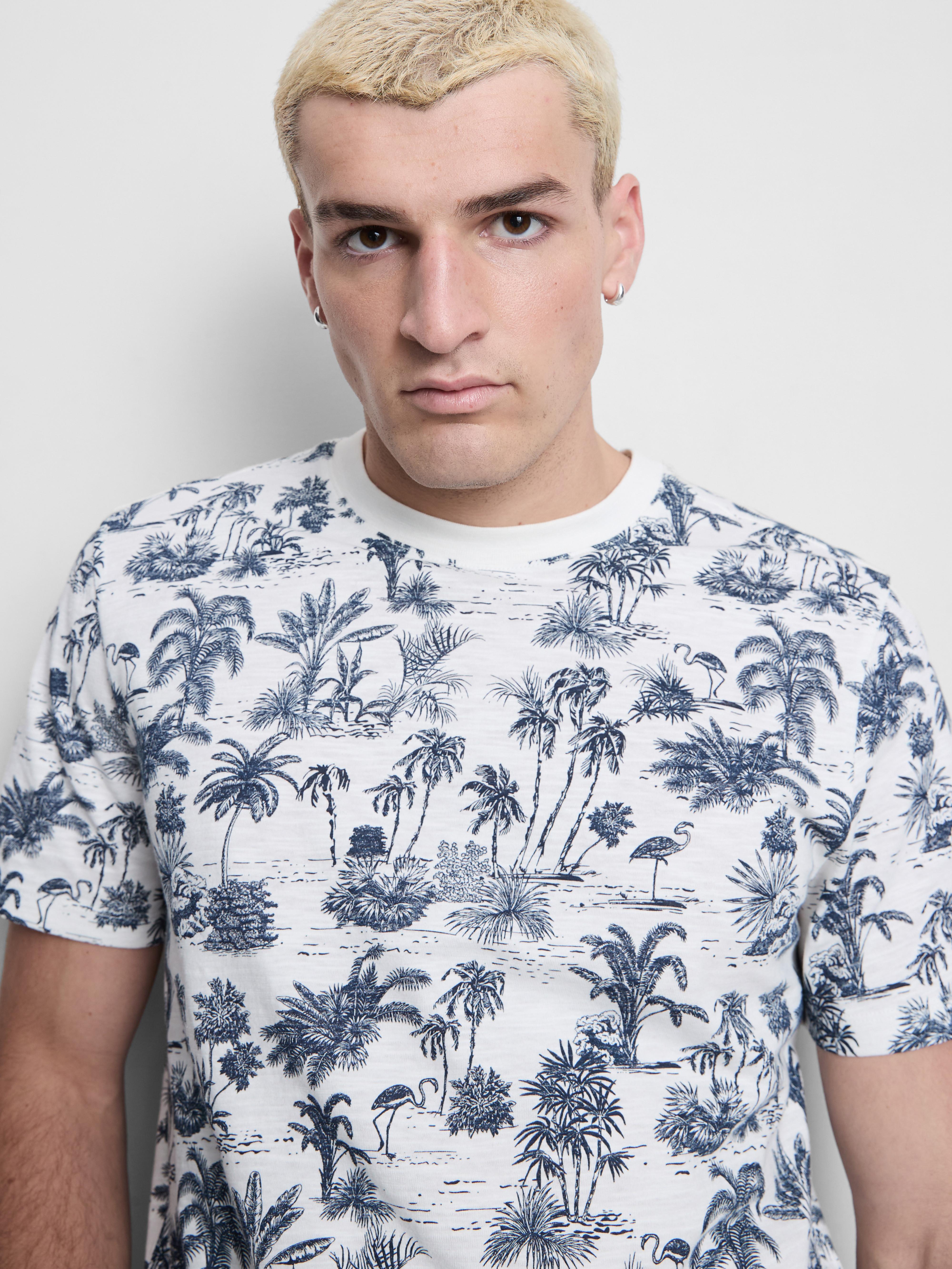 Chemise imprimée à manches courtes
