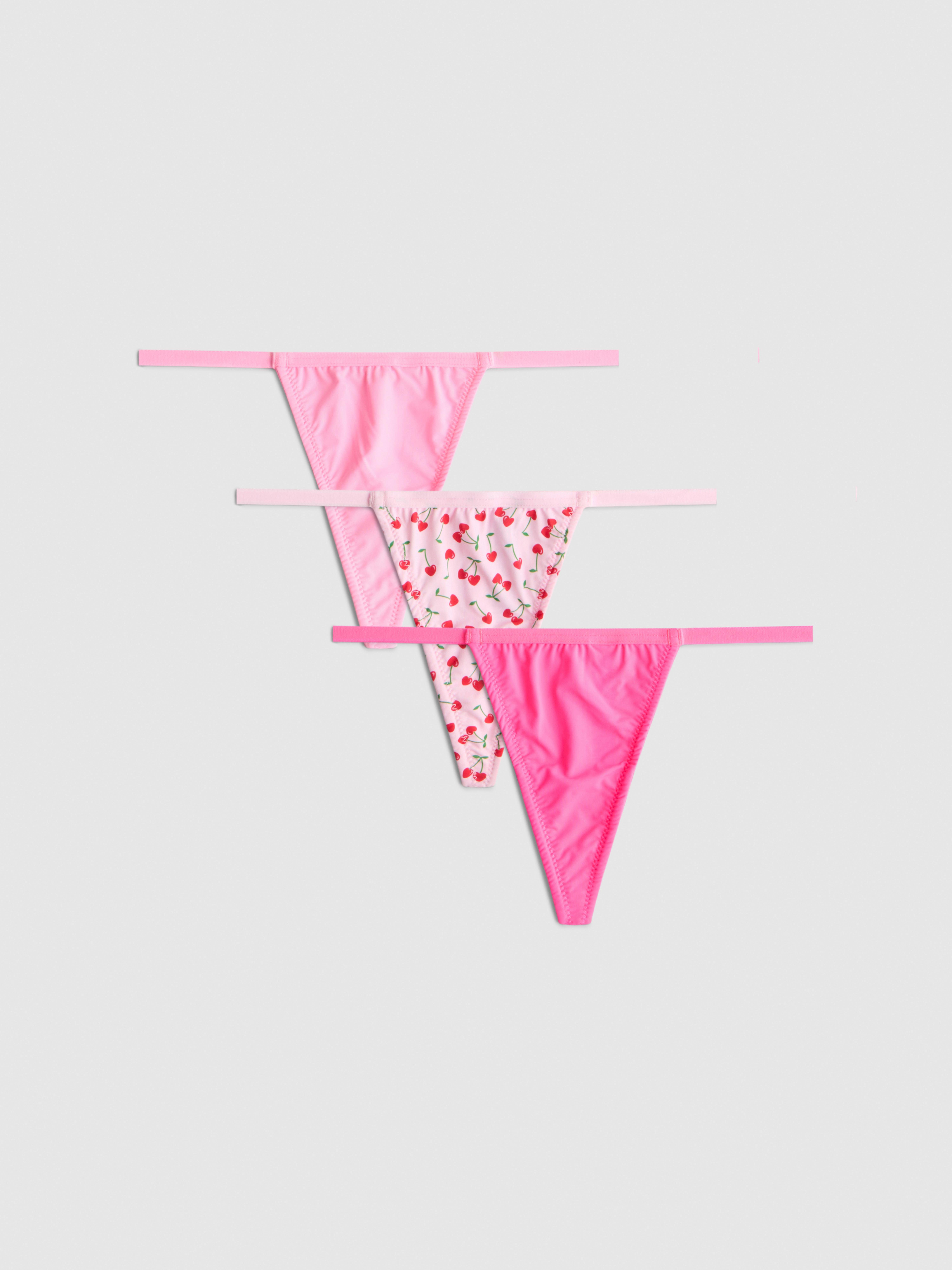 3pk Microfibres Nano String Thongs