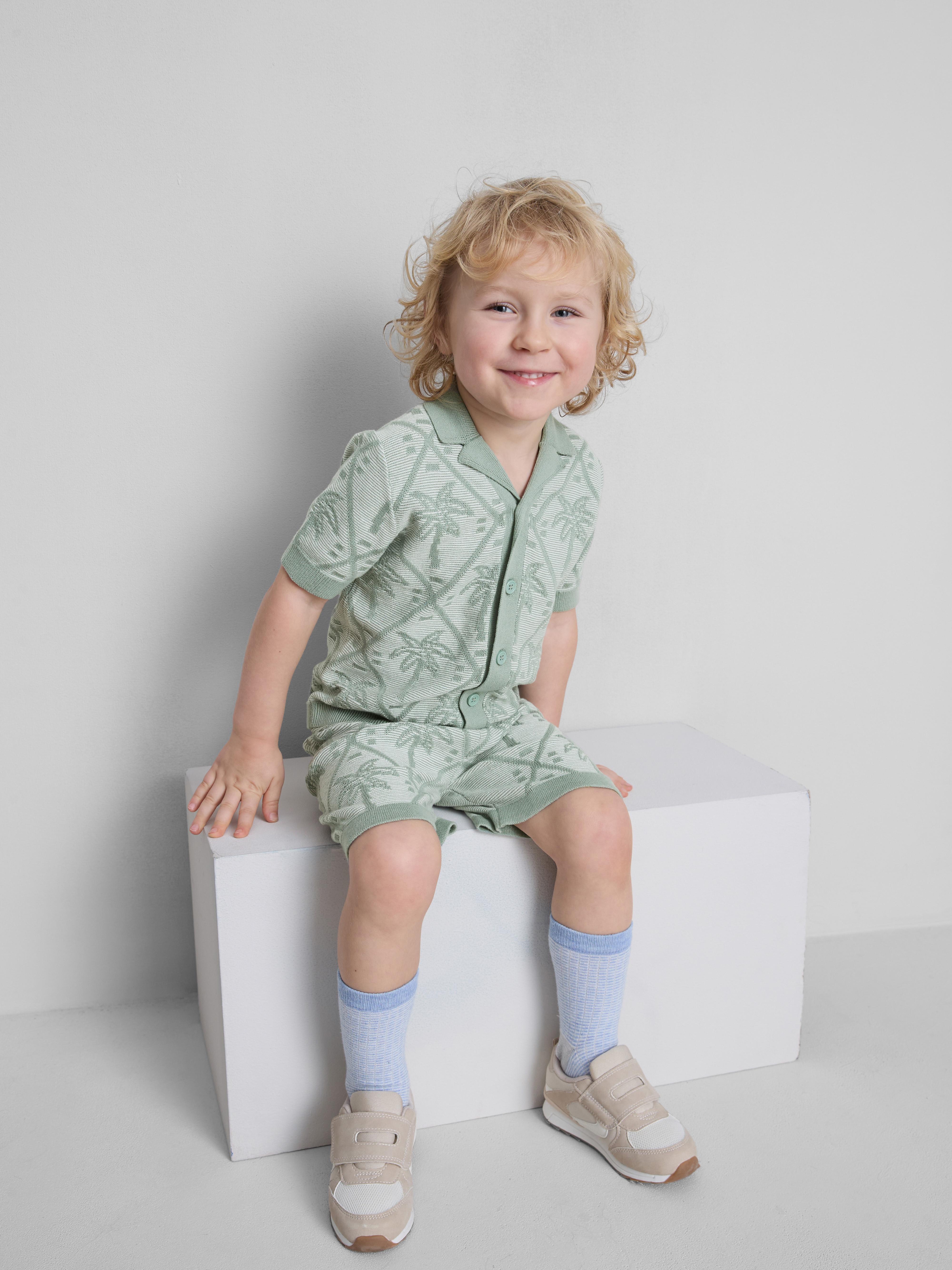 1,5-8 anos | Conjunto camisas/calções malha palmeira