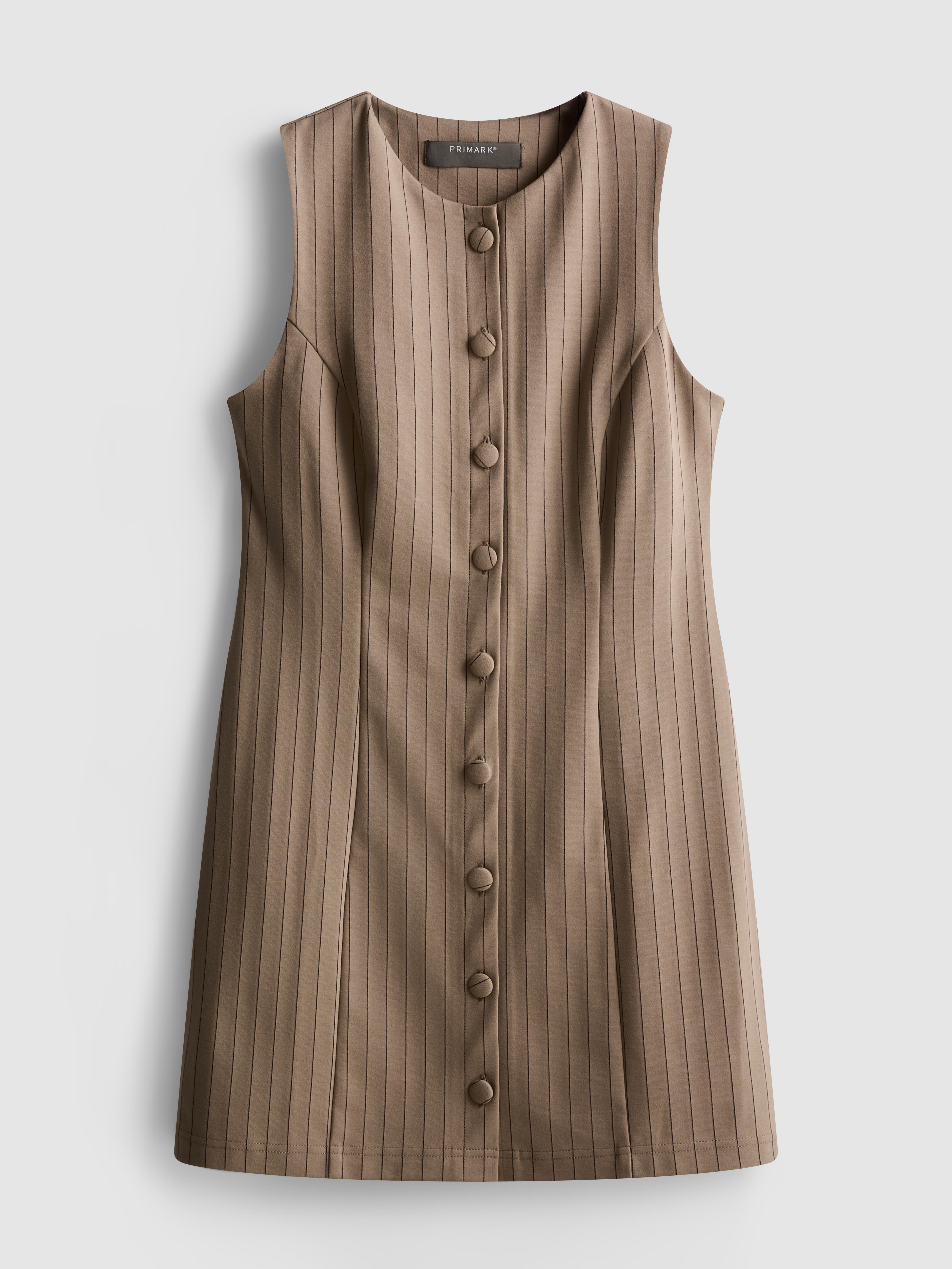 Pinstripe Mini Shift Dress