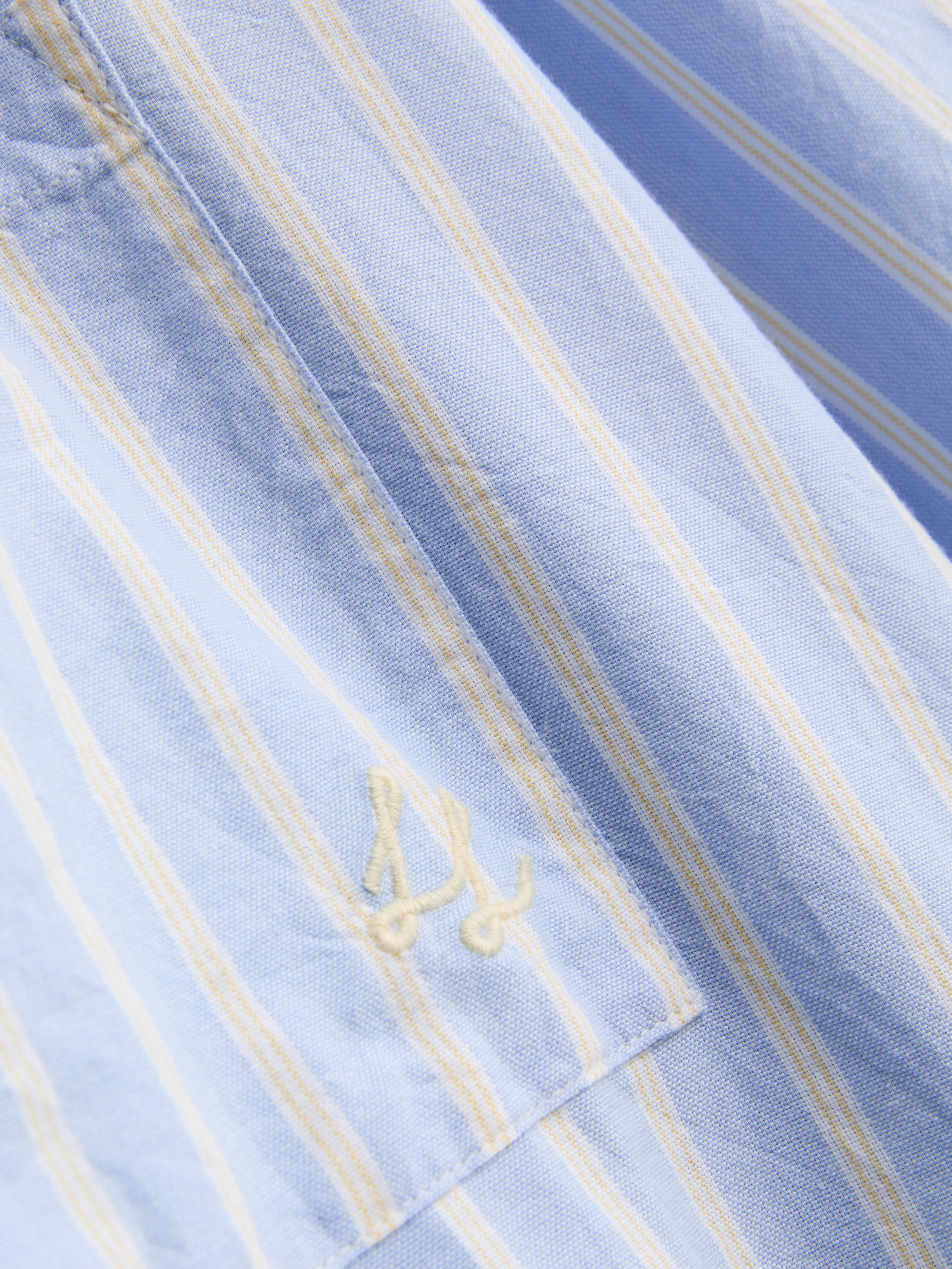 Cotton Striped Oxford Pyjama Shirt