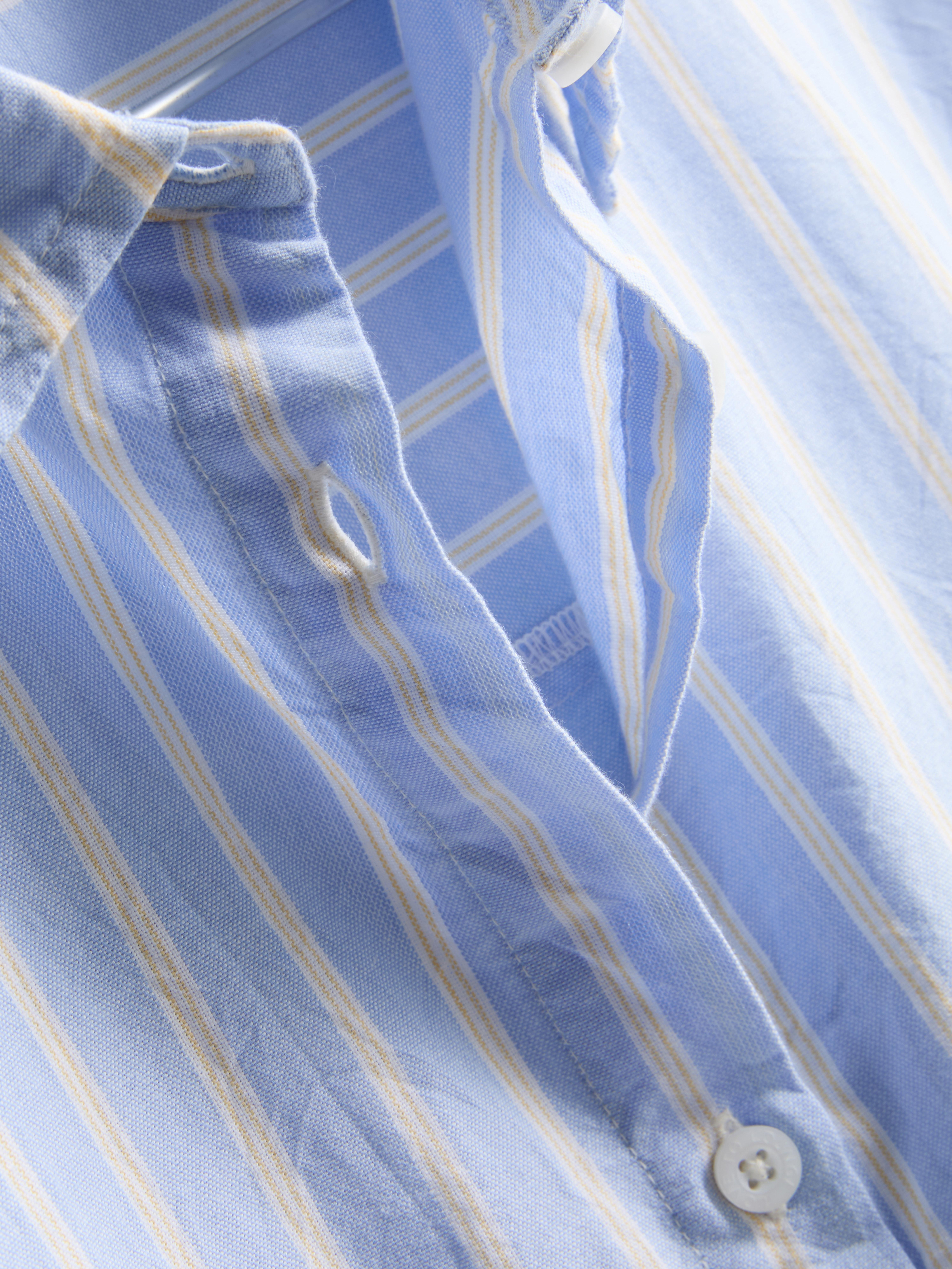 Cotton Striped Oxford Pajama Shirt