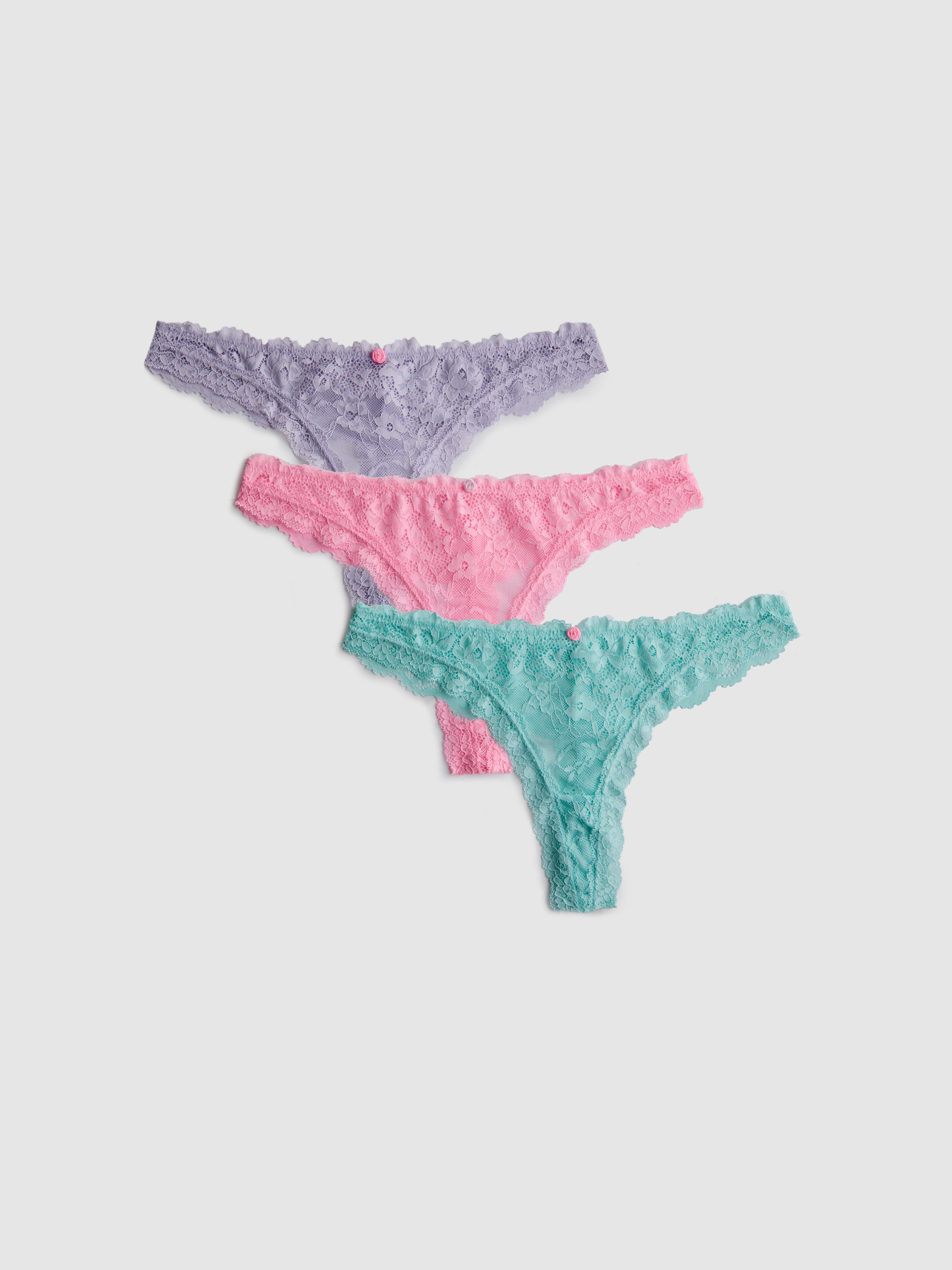 Pack 3 tangas renda