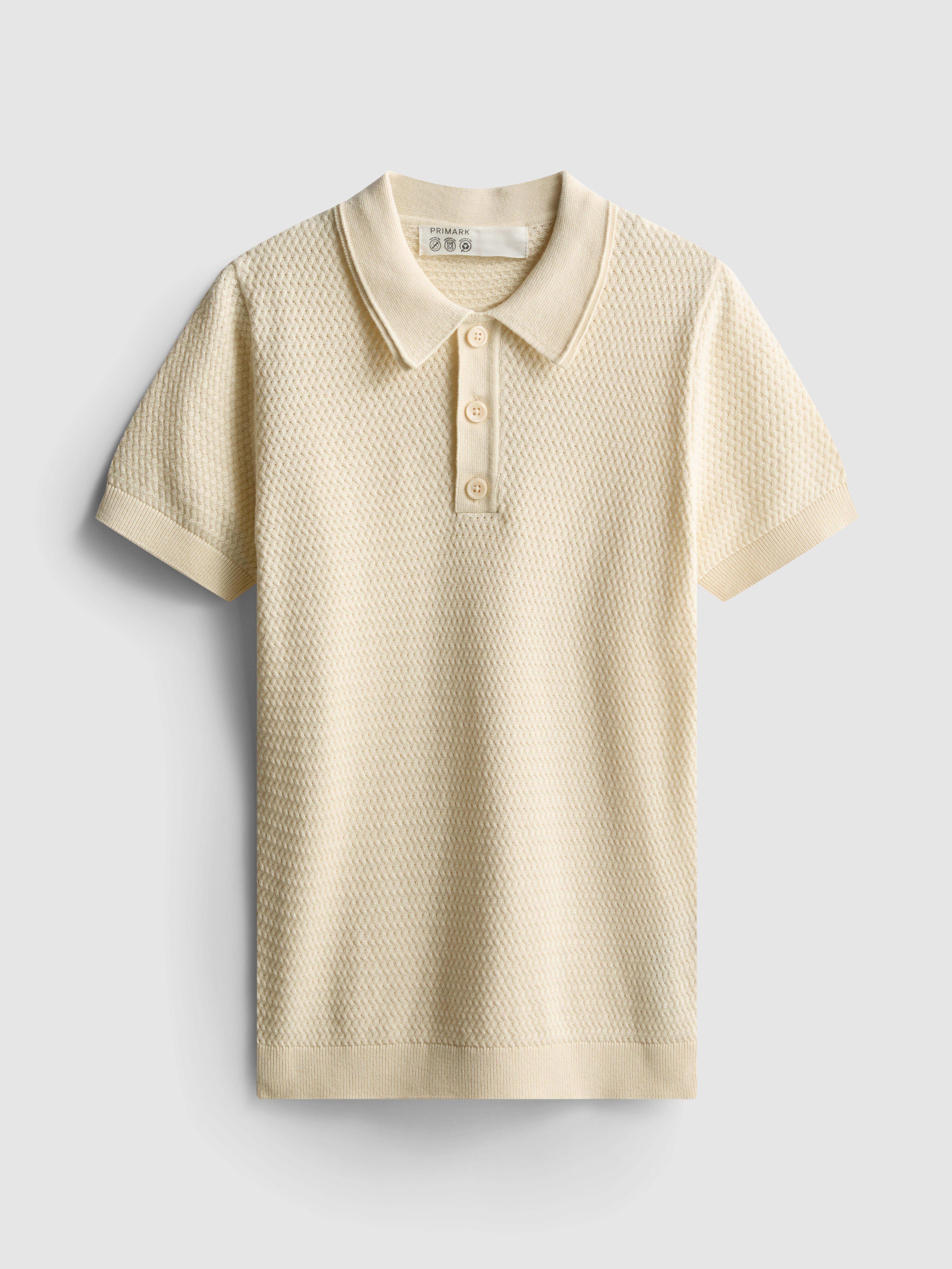 Boys Ivory 7-15yrs | Knit Polo Shirt